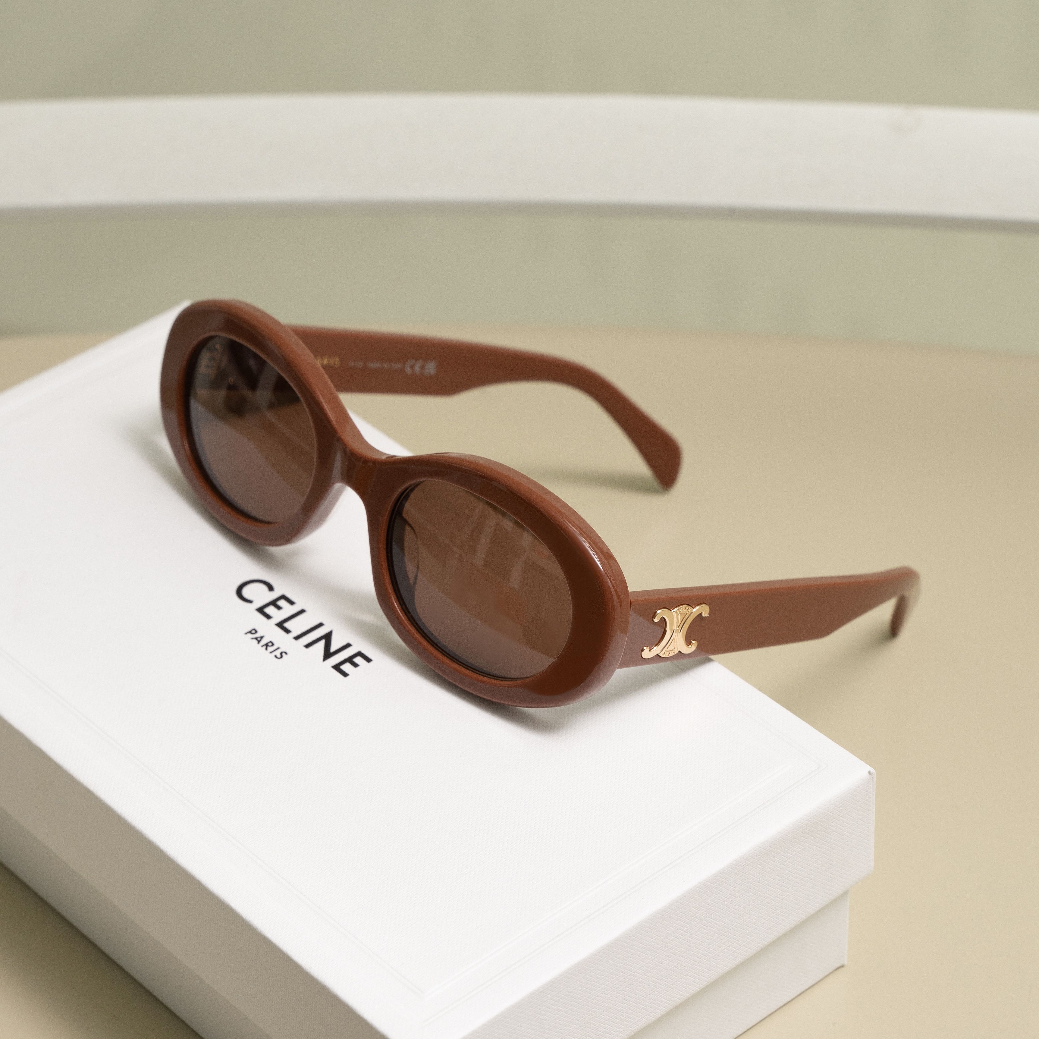 Celine CELINE Triomphe 01 Sunglasses BROWN Size ONE SIZE - 1 Thumbnail