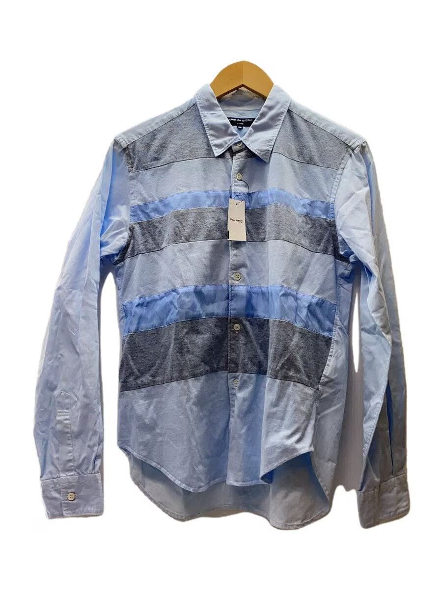 Comme des Garcons × Comme des Garcons Homme Reconstructed Striped Patchwork Button Shirt Size US S / EU 44-46 / 1 - 1 Thumbnail