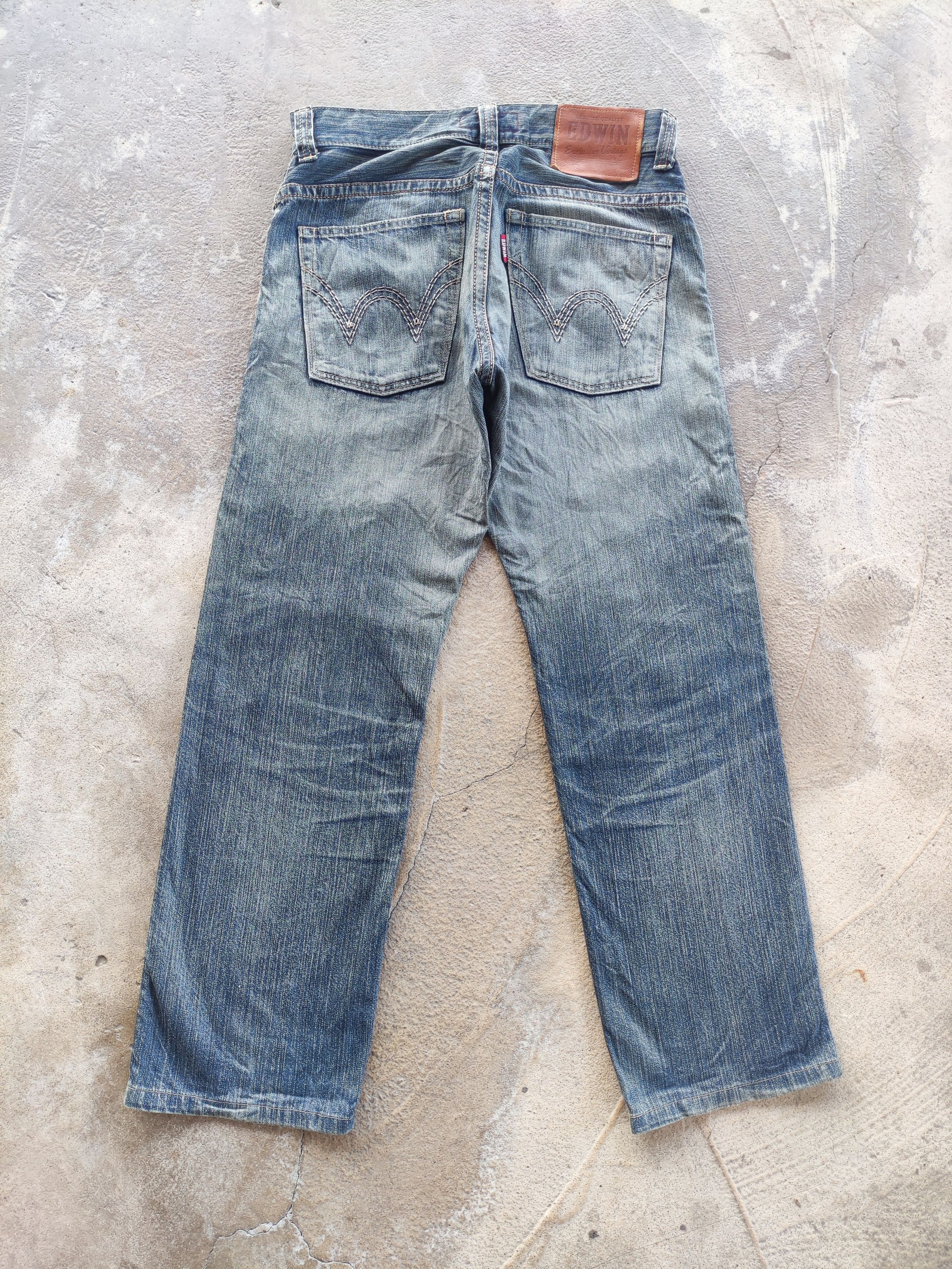 Edwin Vintage Edwin Distress Faded Edwin W35 Size US 35 - 9 Thumbnail