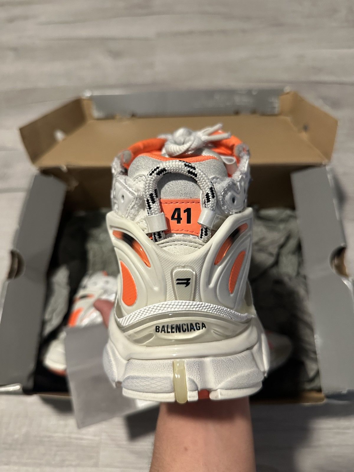 Balenciaga Balenciaga Runner Orange/White Size US 8 / EU 41 - 10 Thumbnail