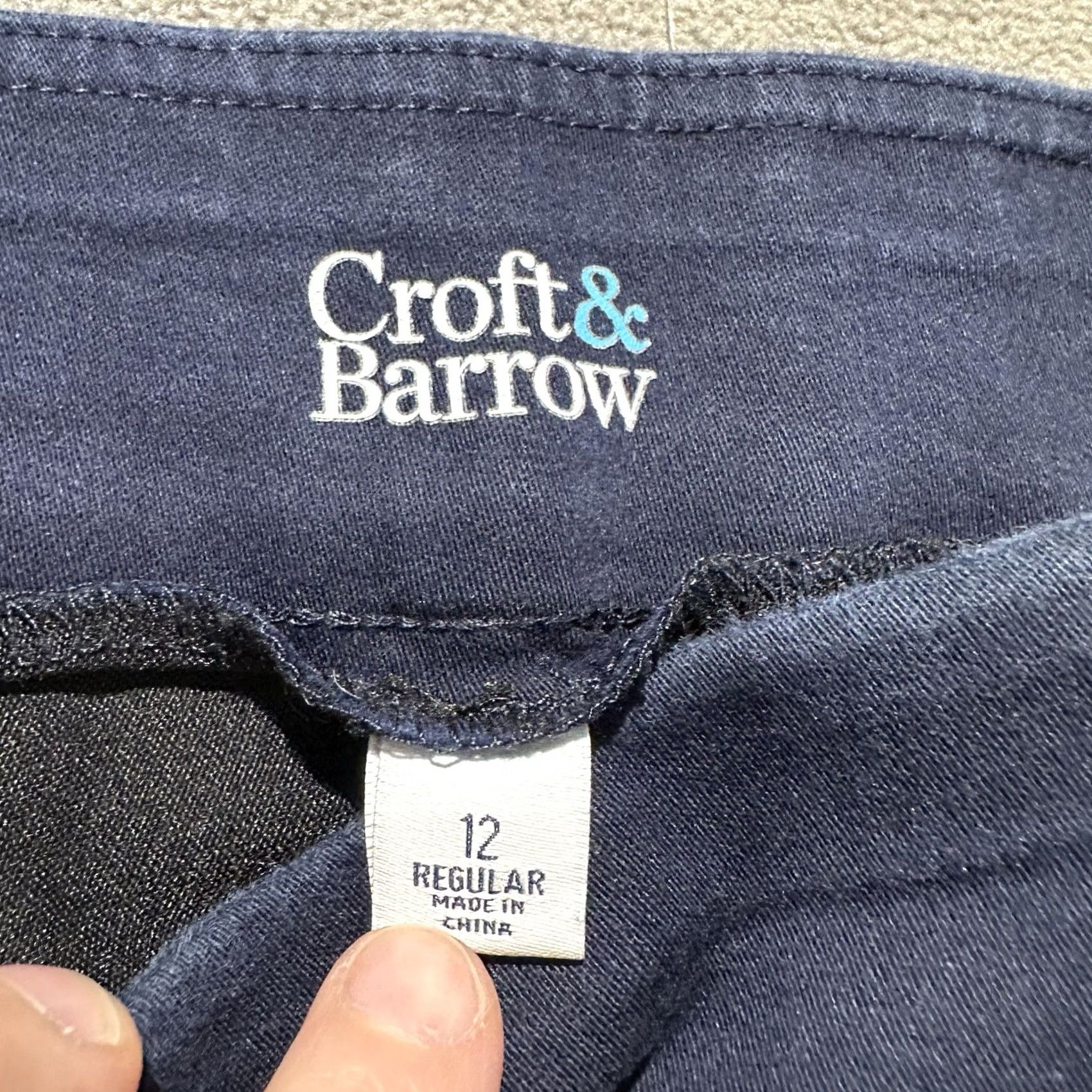 Croft & Barrow Croft & Barrow Effortless Stretch Pants Womens 12 Regular Blue Straight Mid Rise Size 34" / US 12 / IT 48 - 3 Thumbnail