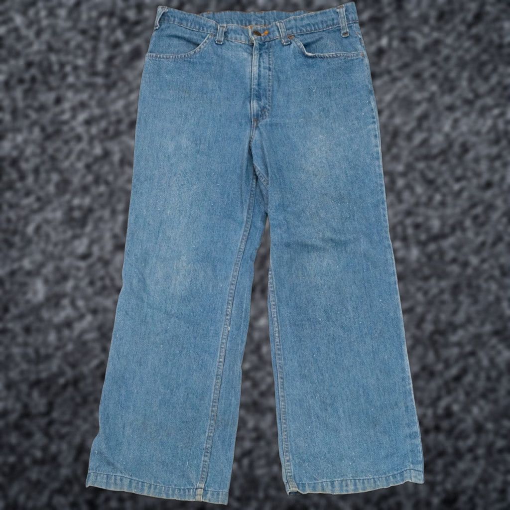 Levi's VINTAGE Levi's 501 Orange Tab True VTG Denim Jeans 33x30 Bell Bottom 70s 646 RARE ERROR Size US 33 - 1 Thumbnail