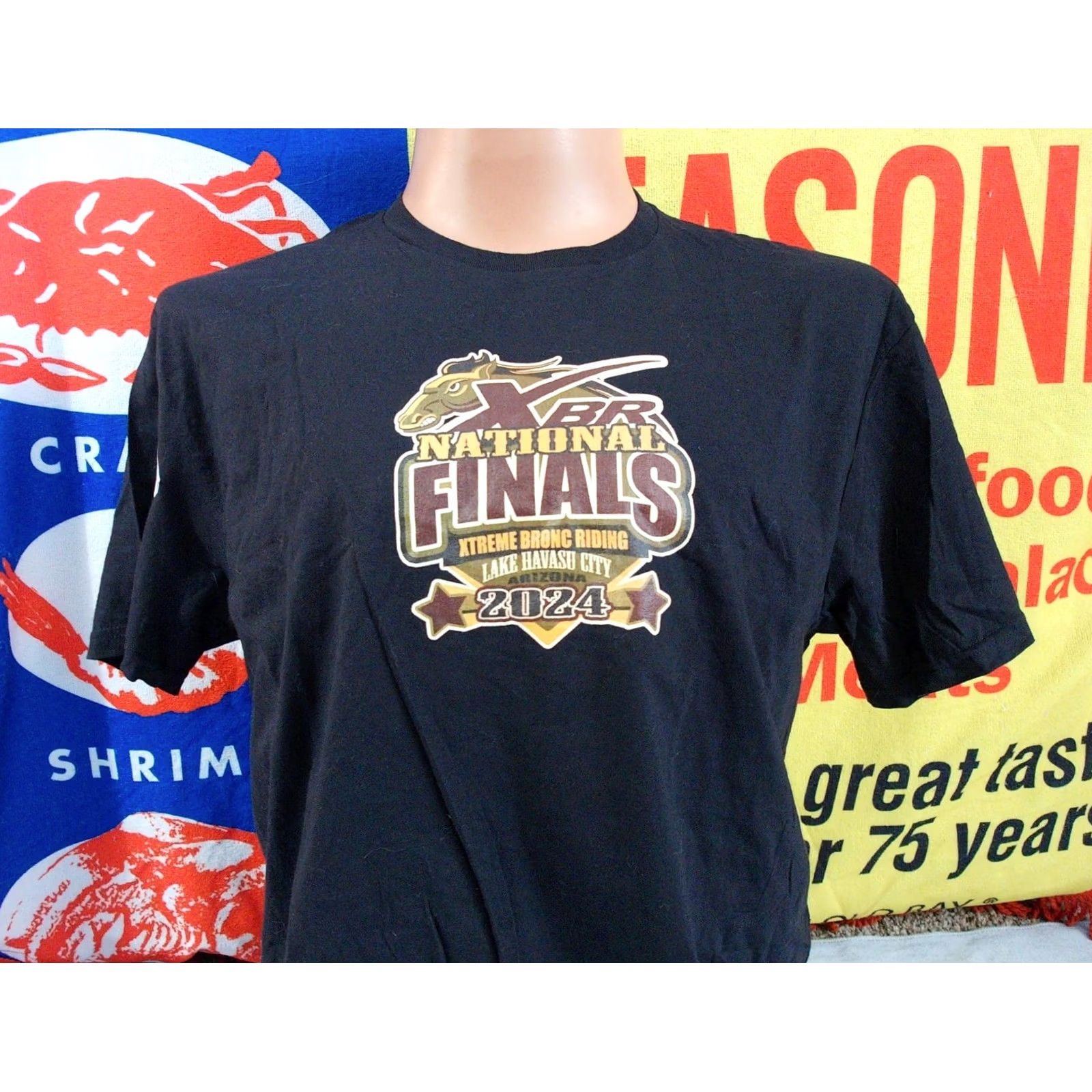 Gildan XTREME BRONC RIDING t Shirt Men's XL RODEO National Finals 2024 Lake Havasu XBR Size US XL / EU 56 / 4 - 2 Thumbnail