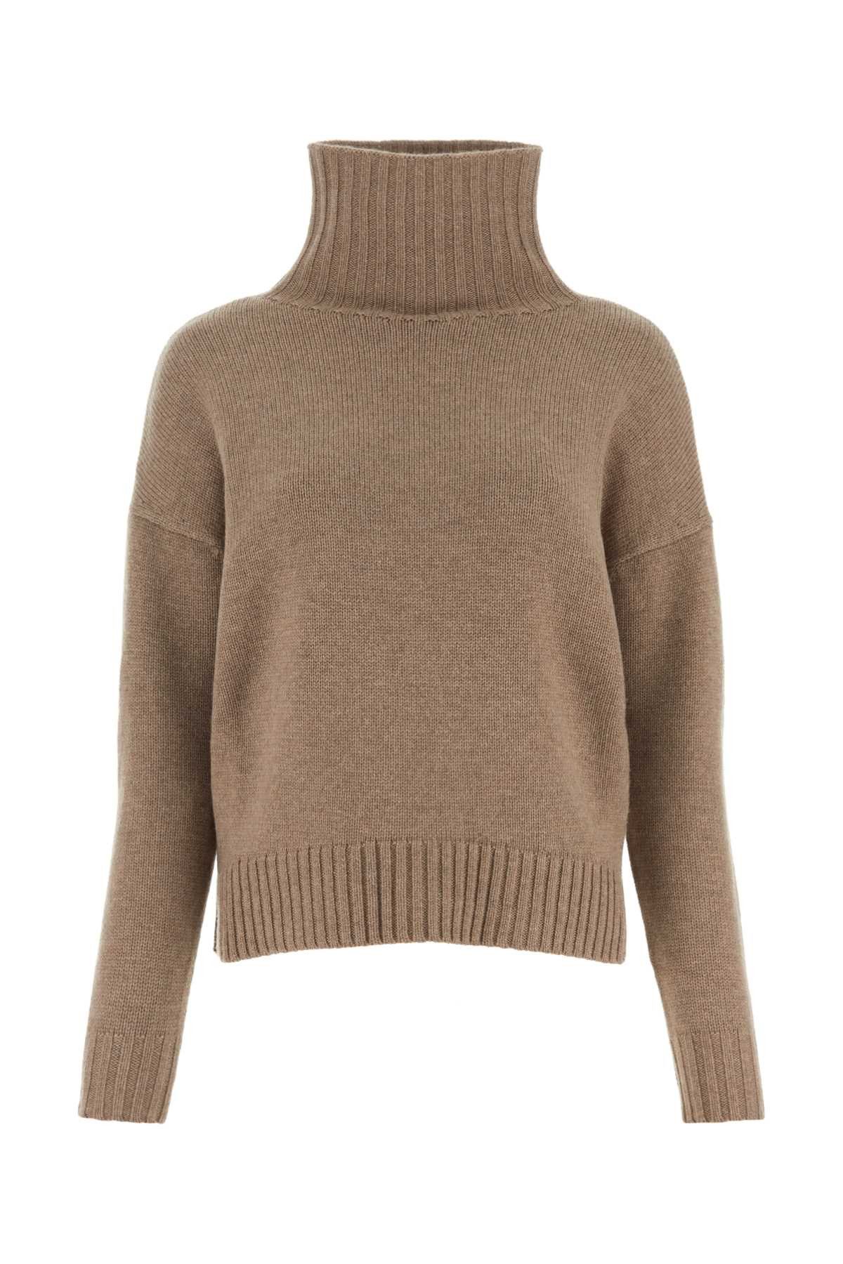 Image of Max Mara Cappuccino Wool Blend Gianna Sweater in Brown, Women's (Size XS)