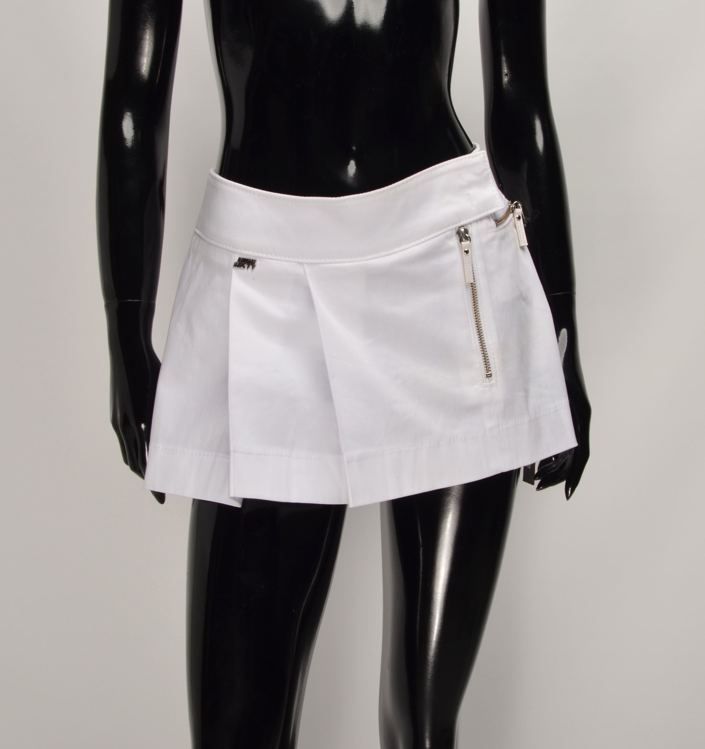 Miss Sixty × Vintage Miss Sixty Y2K Hot White Micro Skirt with Pants Skort Size 32" / US 10 / IT 46 - 1 Thumbnail