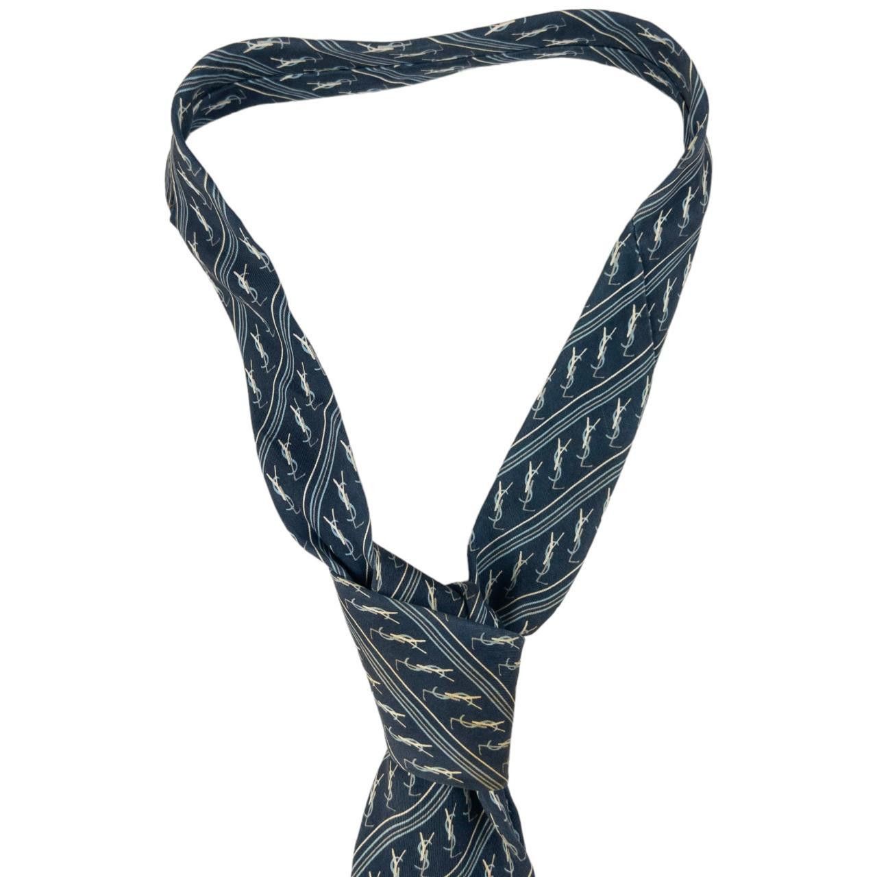 Yves Saint Laurent Vintage YSL Yves Saint Laurent Monogram Tie Size ONE SIZE - 3 Thumbnail