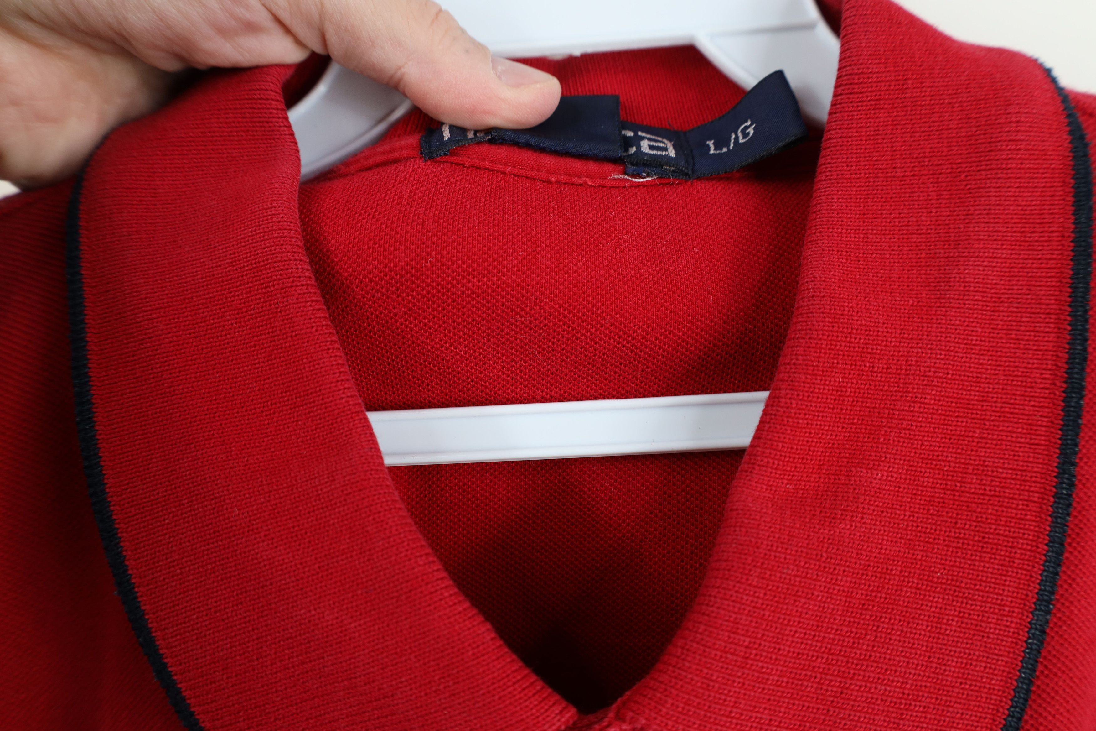 Nautica Vintage 90s Nautica Knit Collared Golf Polo Shirt Red Size US L / EU 52-54 / 3 - 10 Thumbnail