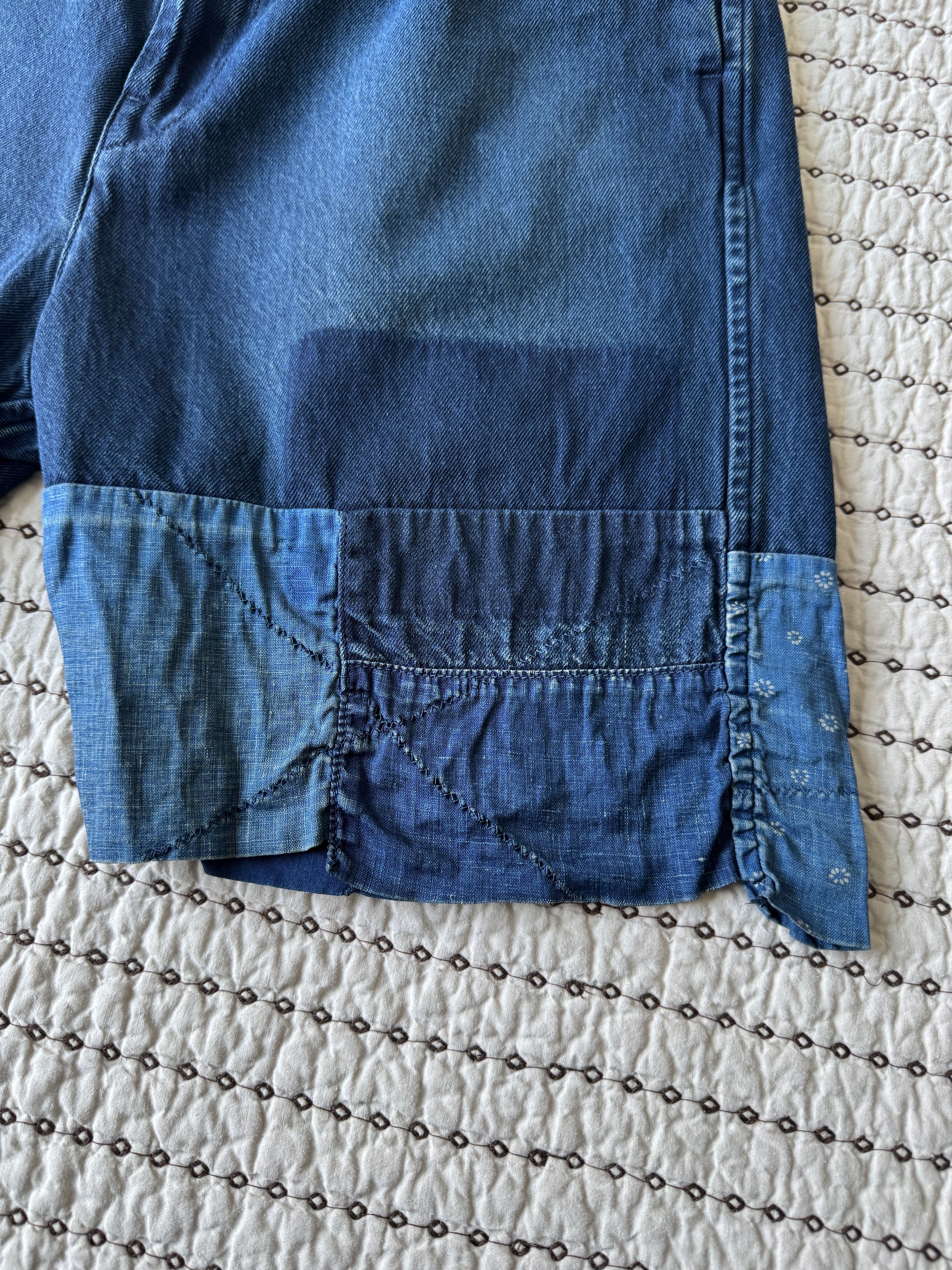 Kapital KAPITAL 10 OZ INDIGO DENIM SHORTS HUTELIMAKE REMAKE SIZE 2 Size US 30 / EU 46 - 3 Thumbnail