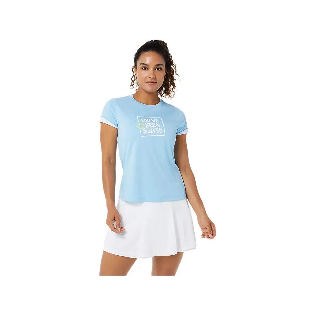Asics Women's Court Graphic Tee, Arctic Sky, Sz. XS Size XS / US 0-2 / IT 36-38 - 2 Thumbnail