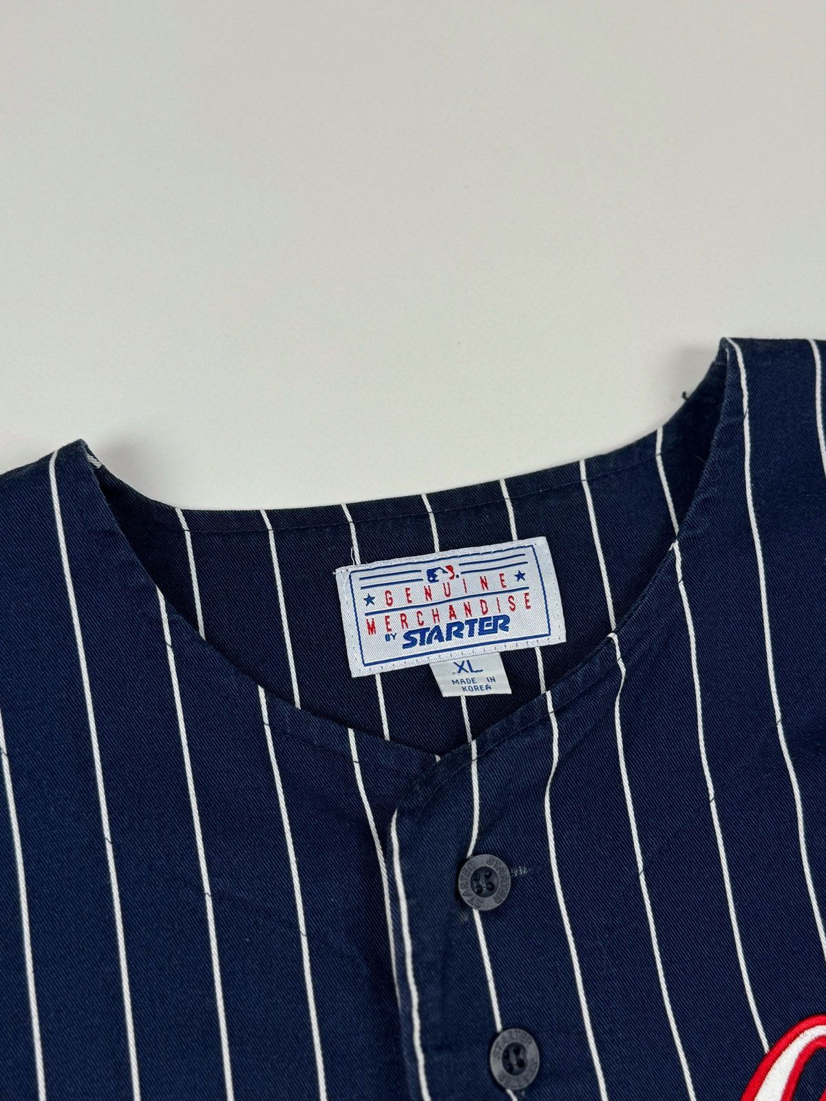 MLB × Starter × Vintage Vintage MLB New York Yankees Baseball Striped Jersey Size US XL / EU 56 / 4 - 6 Thumbnail