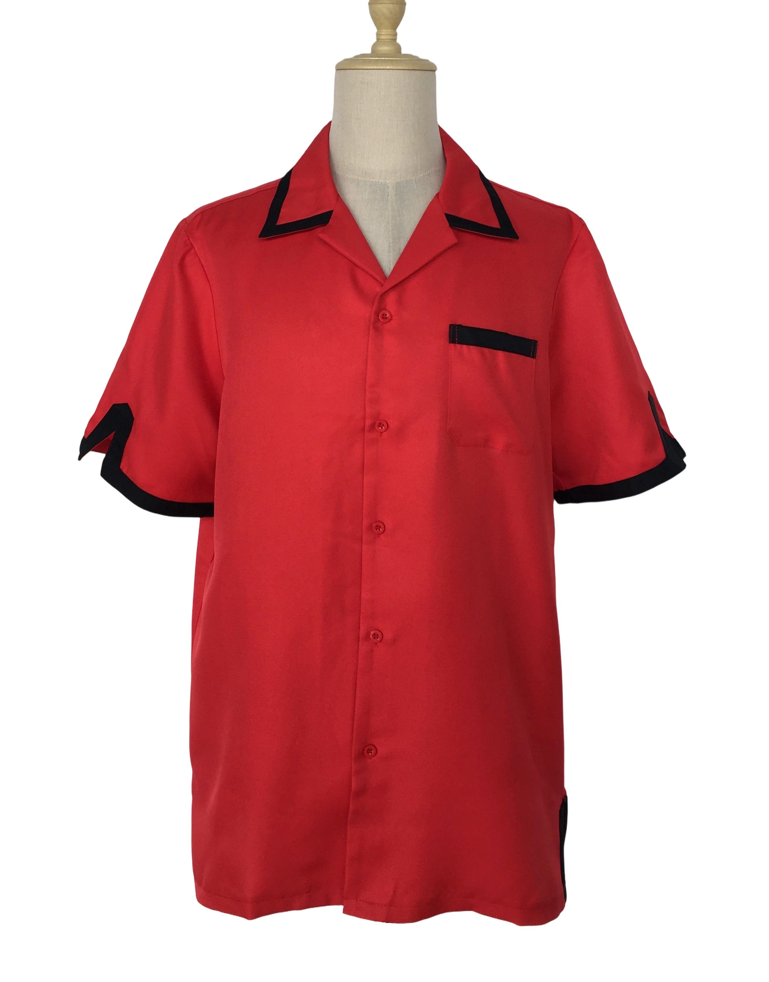 Other Vintage Design Short Sleeve Men Casual Shirt-Red Size US XXL / EU 58 / 5 - 1 Thumbnail