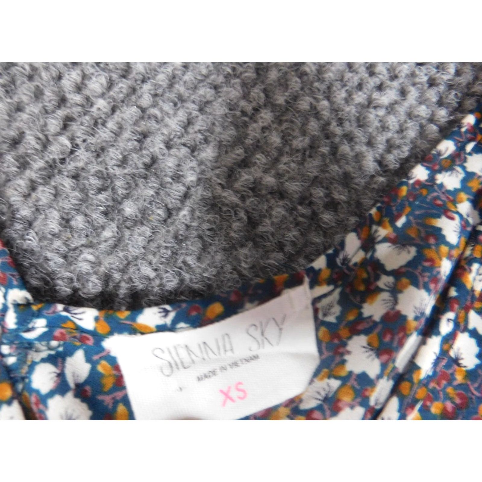 Vintage Sienna Sky Blouse XS Blue Floral Sleeveless Round Neck Pullover Casual Women Size XS / US 0-2 / IT 36-38 - 6 Thumbnail