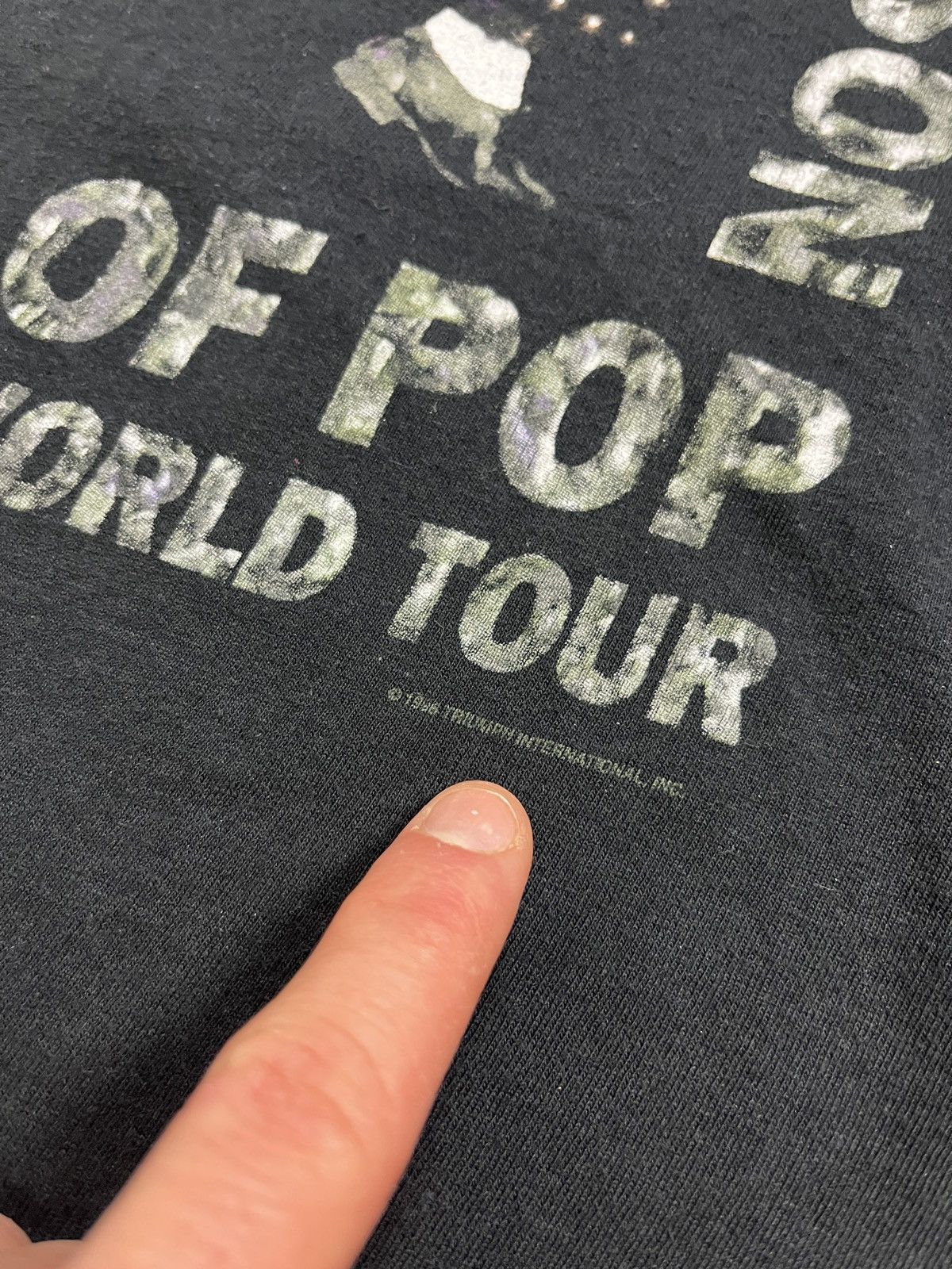 Band Tees × Michael Jackson × Vintage Vintage 1996 Michael Jackson King Of Pop World Tour T-Shirt Size US L / EU 52-54 / 3 - 6 Thumbnail