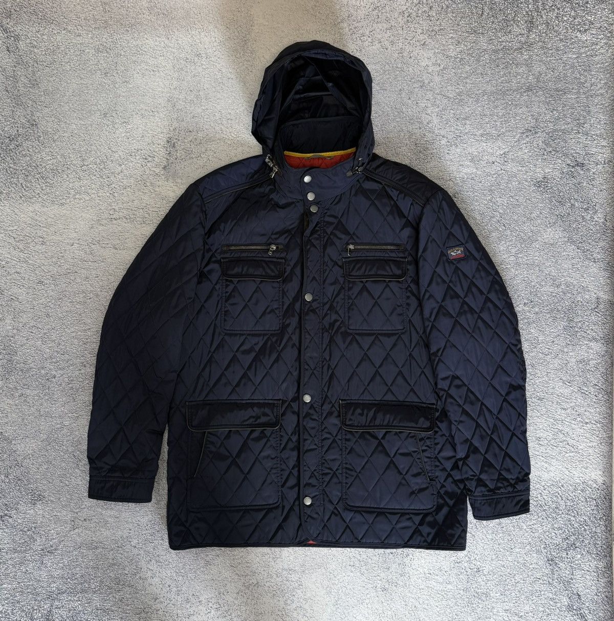 Paul & Shark Paul Shark Quilted Jacket Men 3XL Riri Zippers Lamb Leather Size US XXL / EU 58 / 5 - 1 Thumbnail