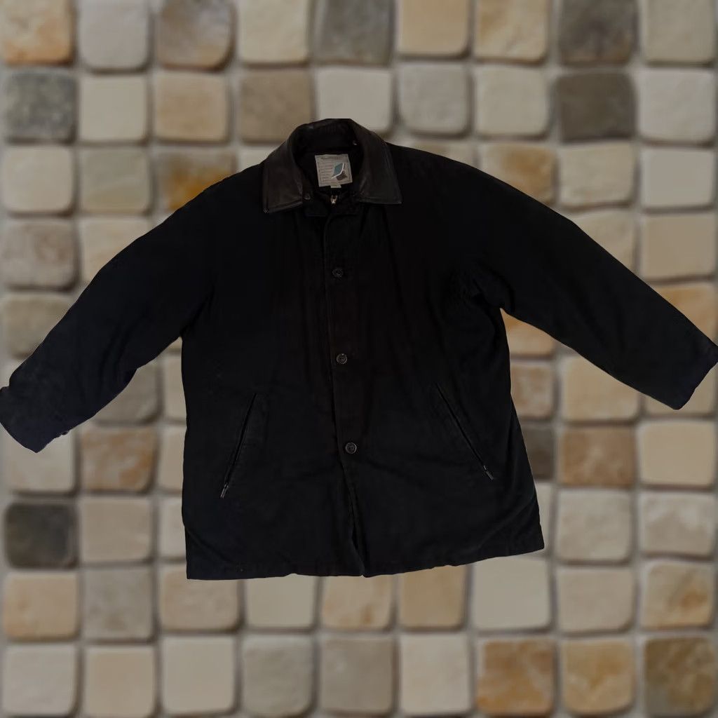 Rains VINTAGE Rain Forest Coat Parka Long XXL Black Polyester Lined Full Zip Buttons Rain Wind Weather Mens Size US XXL / EU 58 / 5 - 1 Thumbnail