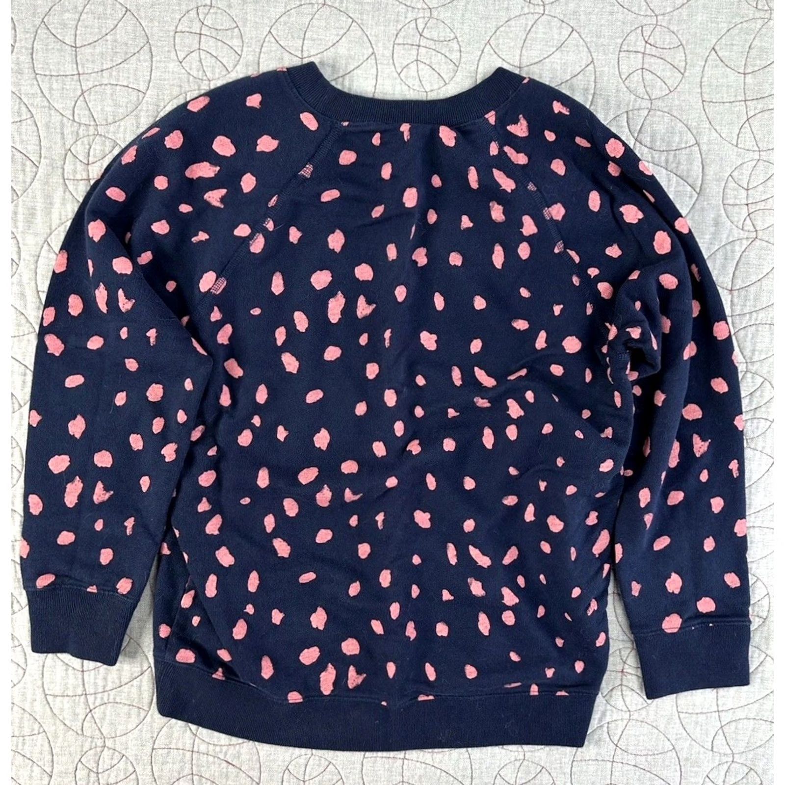 J.Crew J Crew Sweatshirt Cotton Terry Pink Navy Medium Leopard Size M / US 6-8 / IT 42-44 - 3 Thumbnail