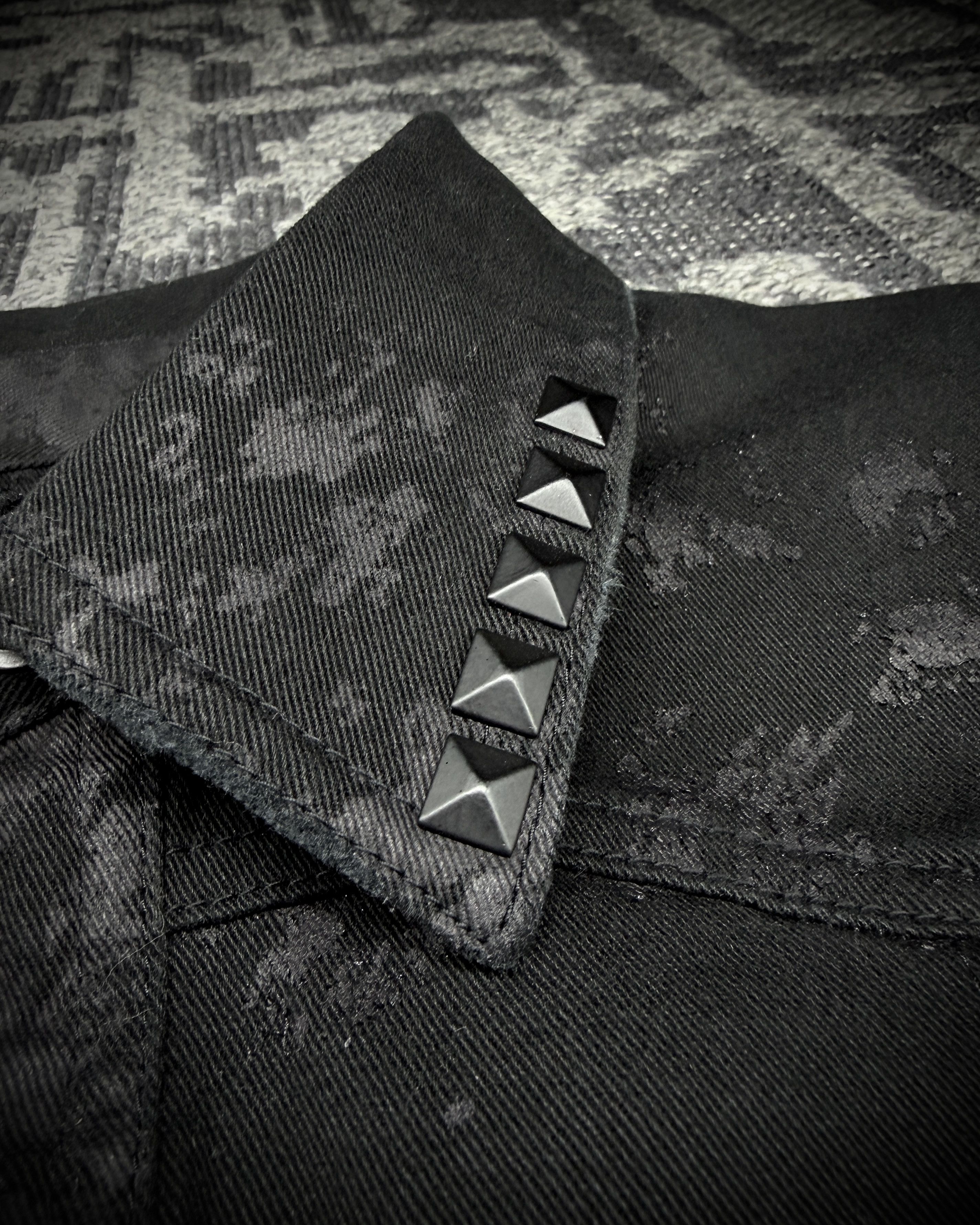 Japanese Brand Xfrm × Jury Black Coated Splatter Studded Shirt Size US L / EU 52-54 / 3 - 7 Thumbnail