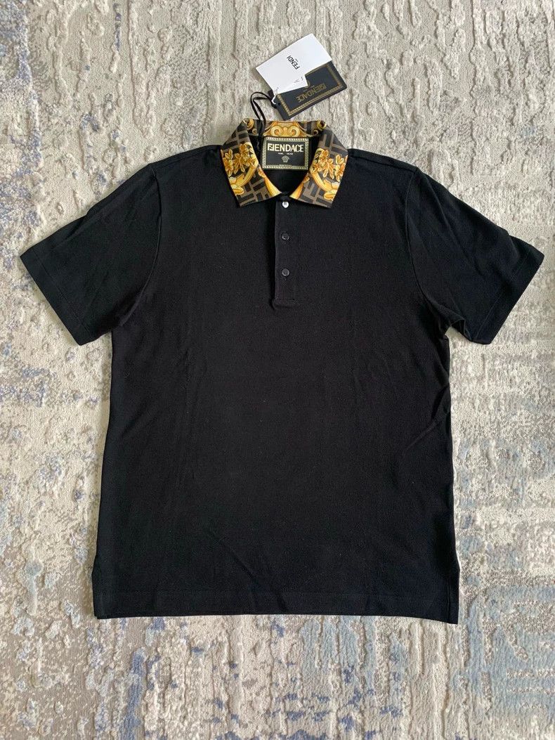 Versace Versace Co-branded color-blocked collar-edged short-sleeve Size US XS / EU 42 / 0 - 1 Thumbnail