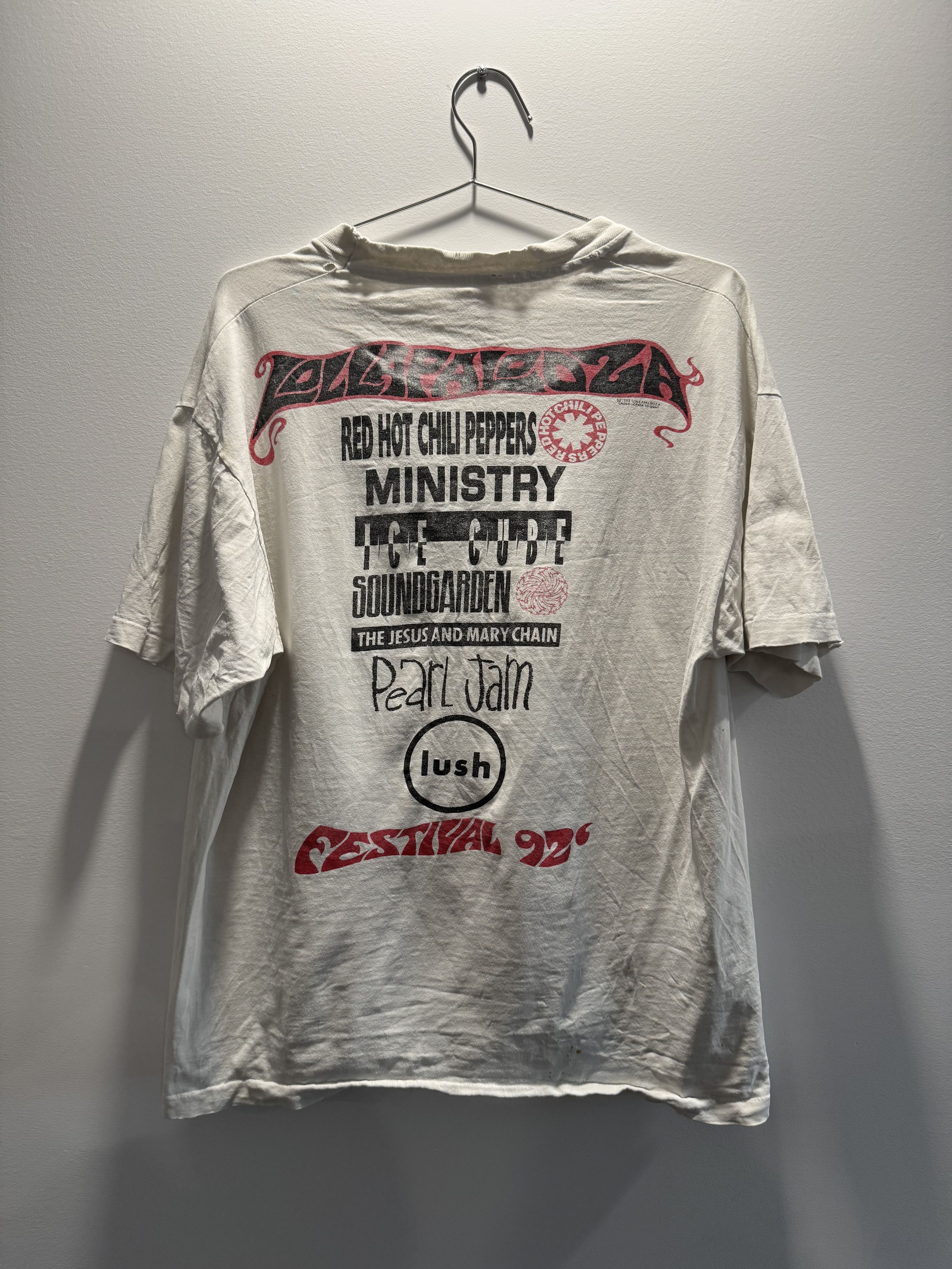 Vintage 1992 Lollapalooza Dragonfly Artist Tee Size US XL / EU 56 / 4 - 5 Thumbnail