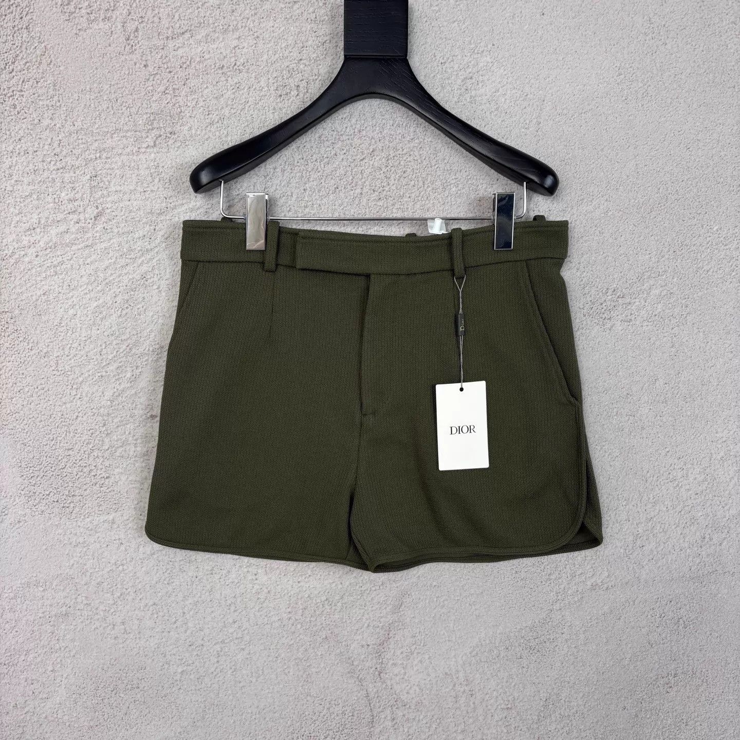 Dior DIOR Military Green Knit Embroidered Logo Women's Short L Size 28" / US 6 / IT 42 - 1 Thumbnail