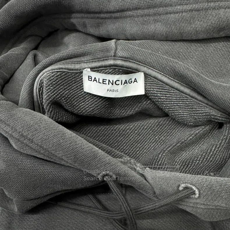 Balenciaga Balenciaga Washed Distressed Black Hoodie Size US S / EU 44-46 / 1 - 6 Thumbnail