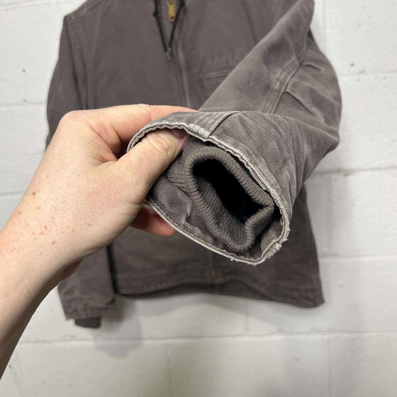 Carhartt Y2K Carhartt Sherpa-Lined Hooded Detroit Jacket “Gray” WJ141 Size S / US 4 / IT 40 - 10 Thumbnail