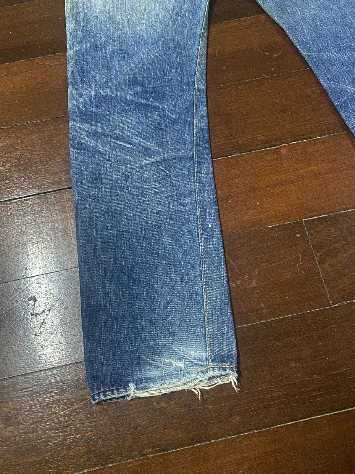Warehouse Vintage 90s Warehouse patch leather Selvedge distressed Size US 32 / EU 48 - 14 Thumbnail