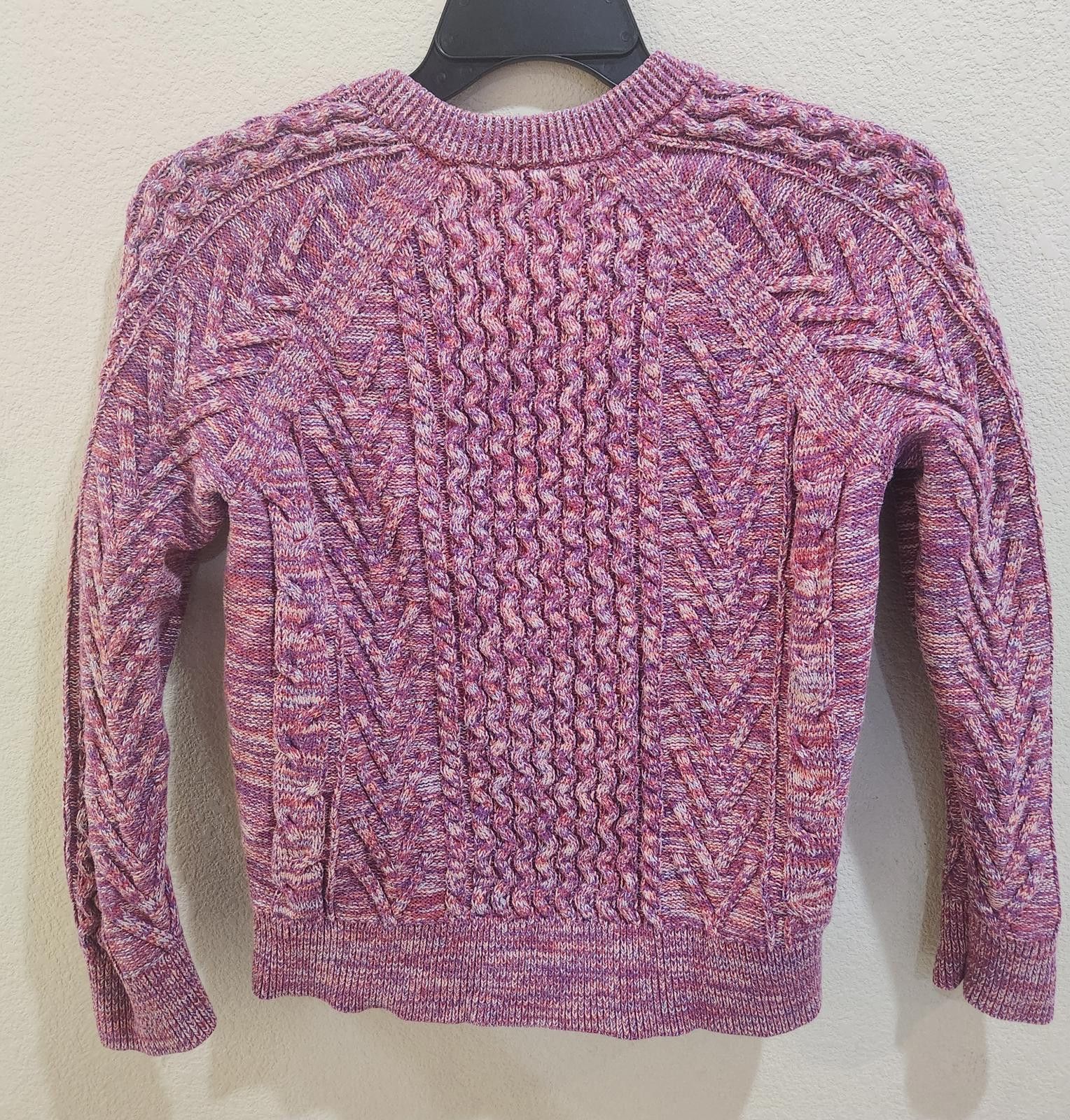 Gap Gap Women's Cable Knit sweater Pink Marbled cable crewneck Size M / US 6-8 / IT 42-44 - 2 Thumbnail