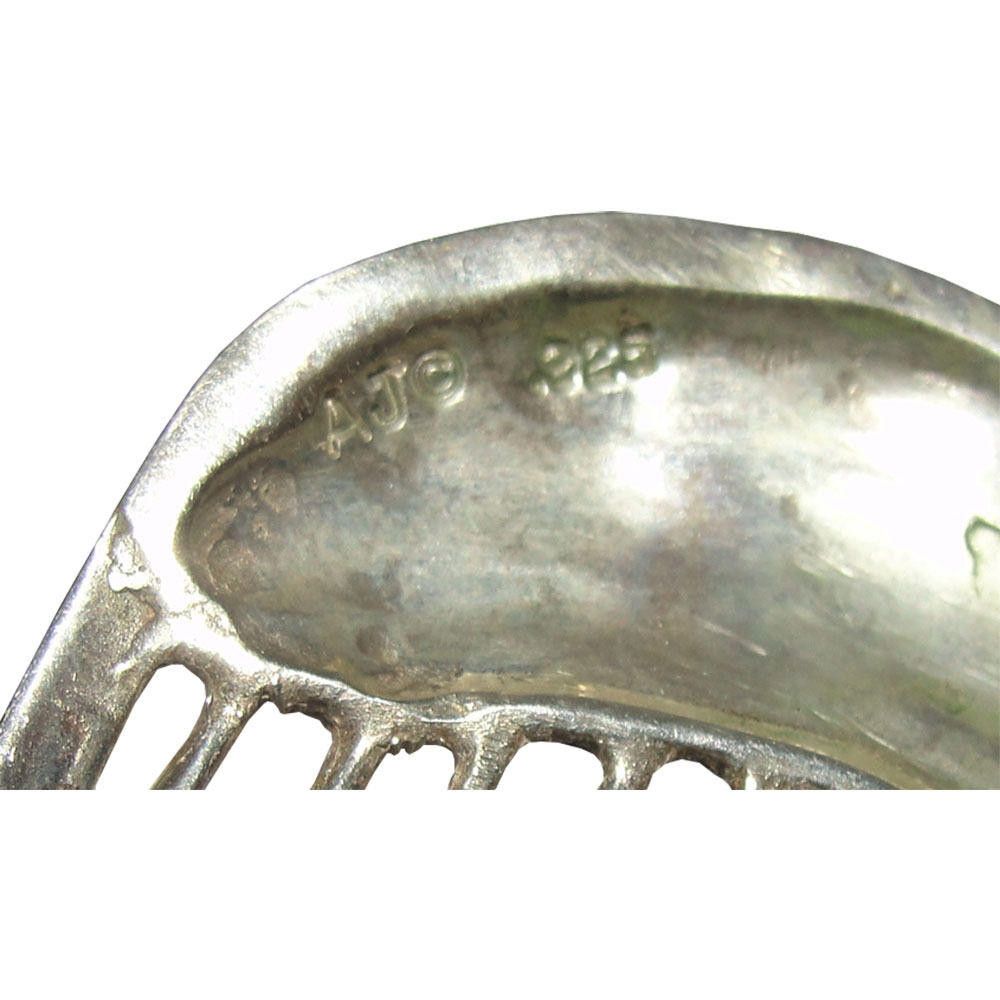 Designer Small Antique Silver Chinese Dragon Hair Comb Alberto Juan Size ONE SIZE - 4 Thumbnail