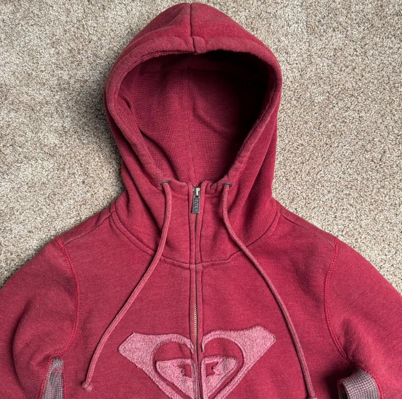 Other Y2K ROXY WAFFLEKNIT ZIP-UP HOODIE Size M / US 6-8 / IT 42-44 - 2 Thumbnail