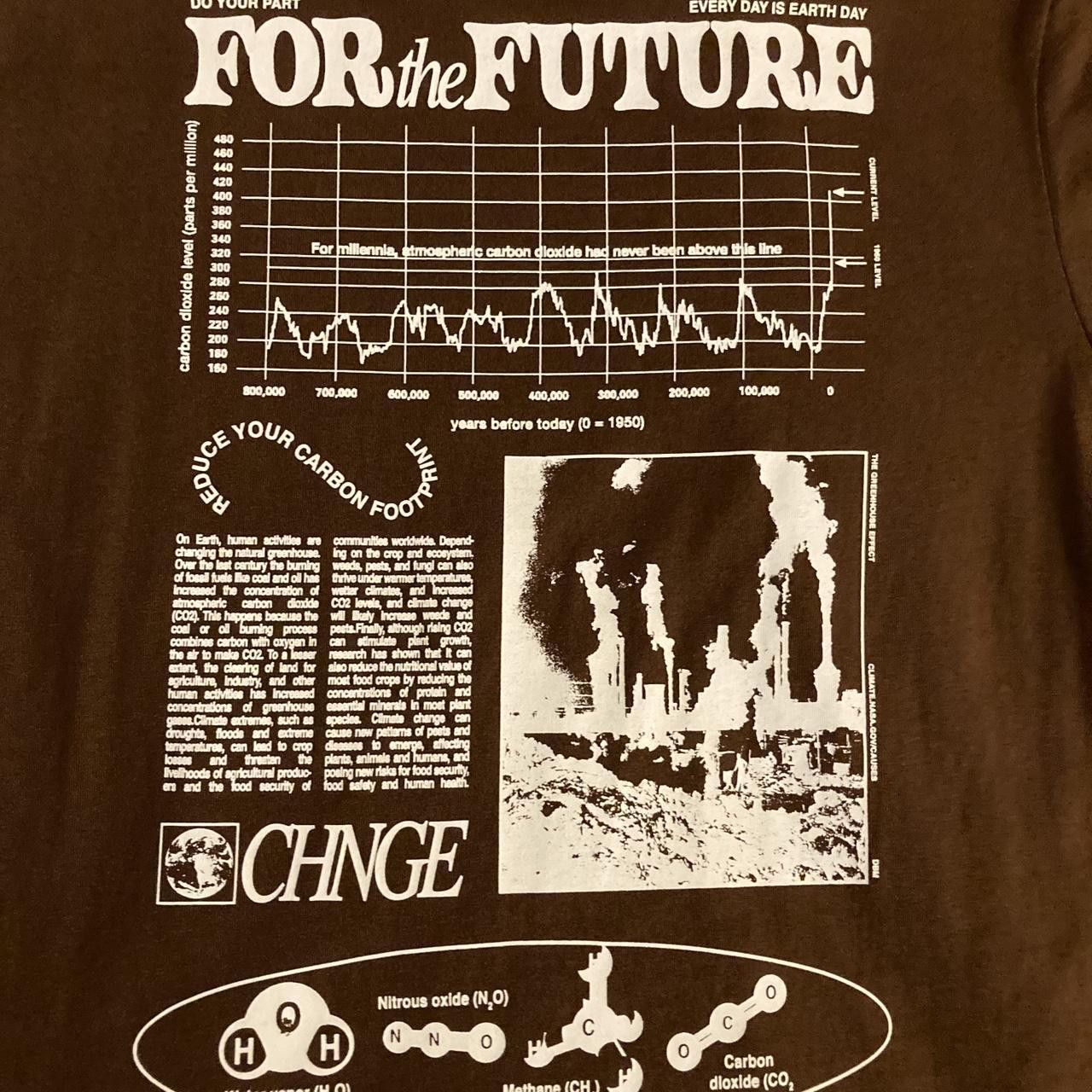 CHNGE CHNGE Brown Tee - There Is No Planet B Size US M / EU 48-50 / 2 - 3 Thumbnail