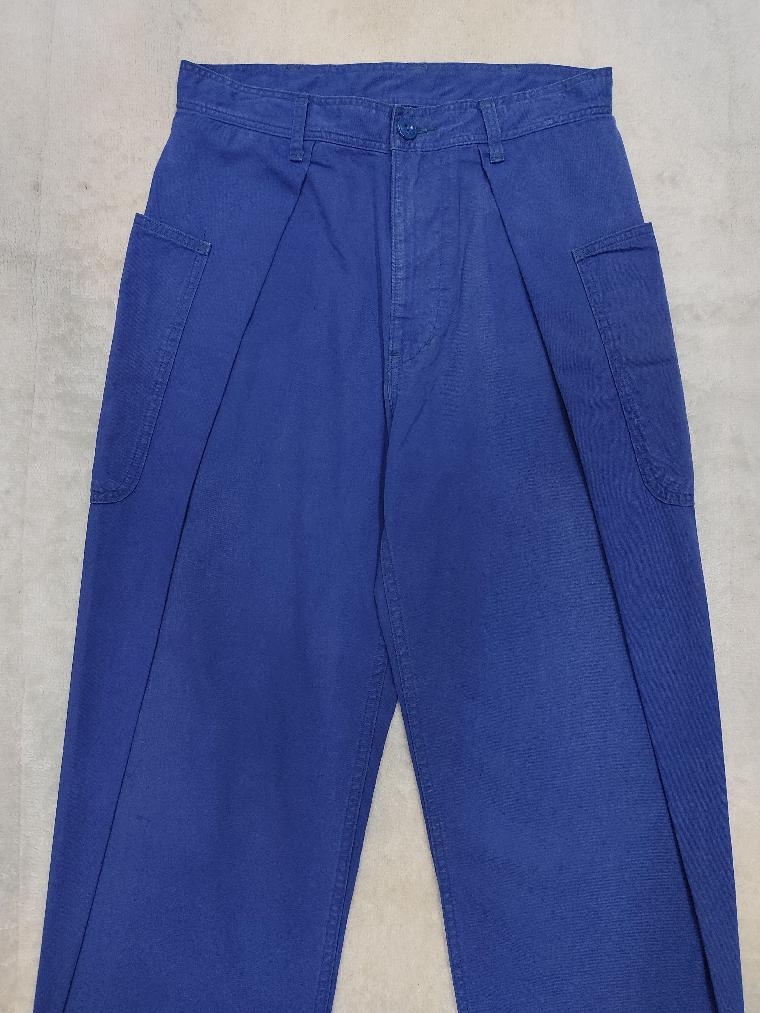 Japanese Brand Go to Hollywood Asymmetrical Pleated Wide Utility Work Pants Size US 30 / EU 46 - 2 Thumbnail