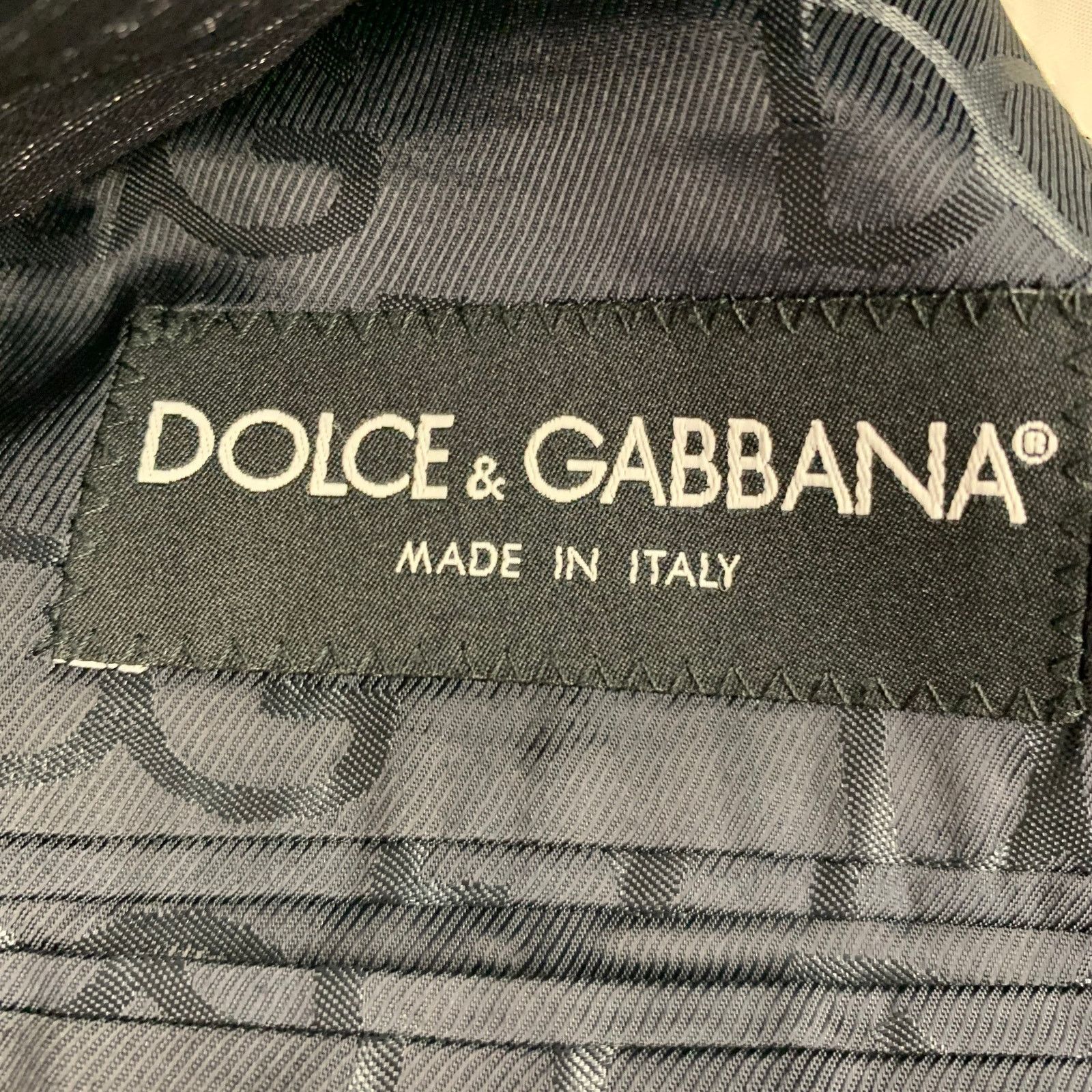 Dolce & Gabbana DOLCE & GABBANA Size 36 Navy Stripe Virgin Wool Sport Coat Size 36R - 10 Thumbnail