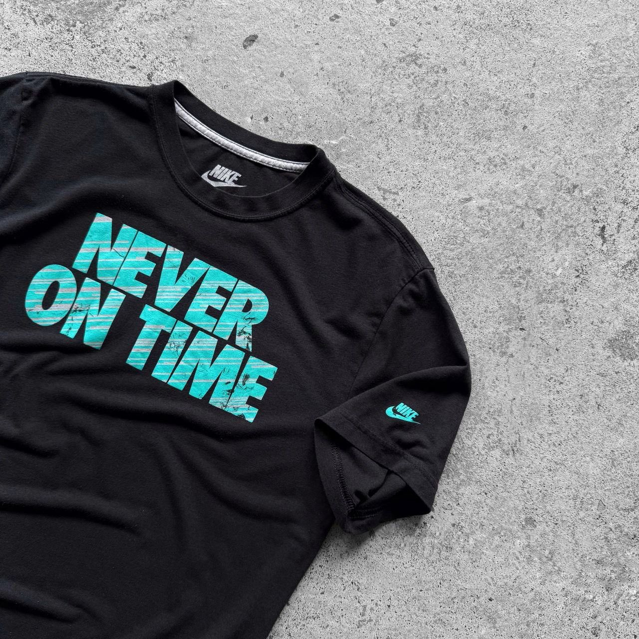 Nike Nike Mens Black Crew T-Shirt Never on Time Always on Point Size US M / EU 48-50 / 2 - 4 Thumbnail