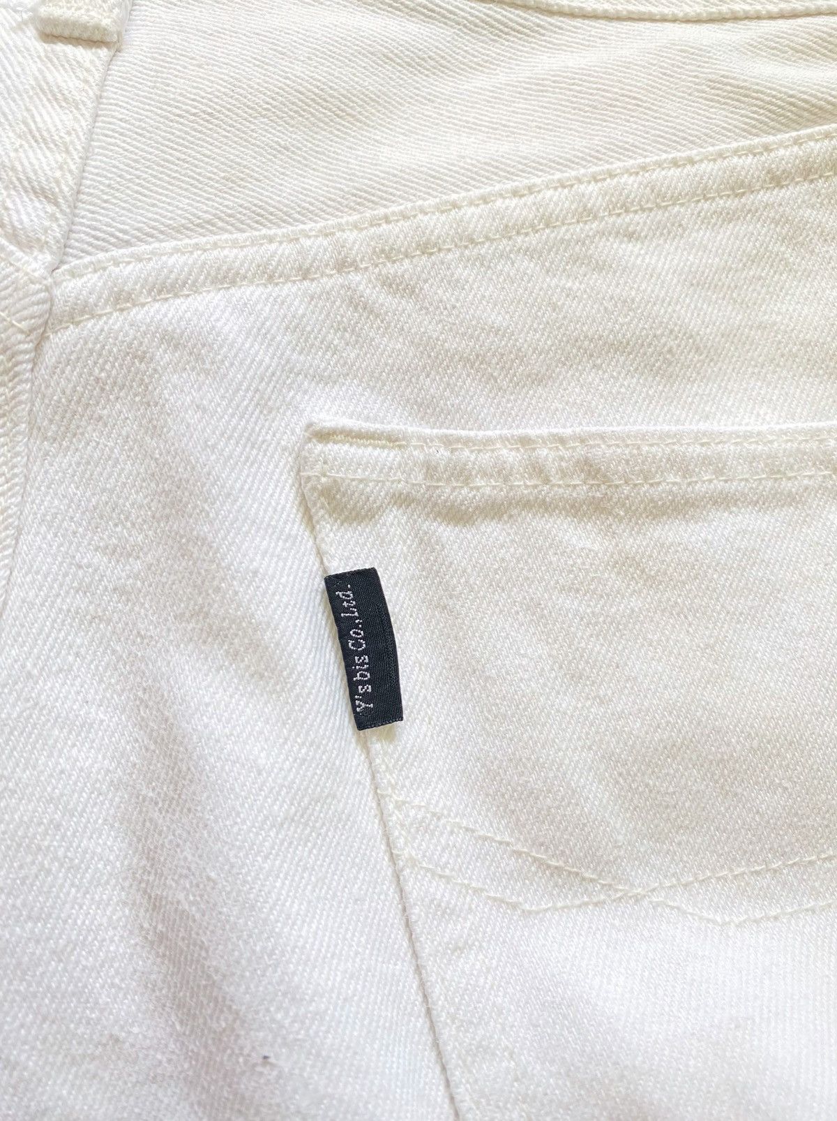 Y's Vintage Iwish Y’s Bis Yohji Yamamoto Crisp White Jeans Size US 28 / EU 44 - 11 Thumbnail