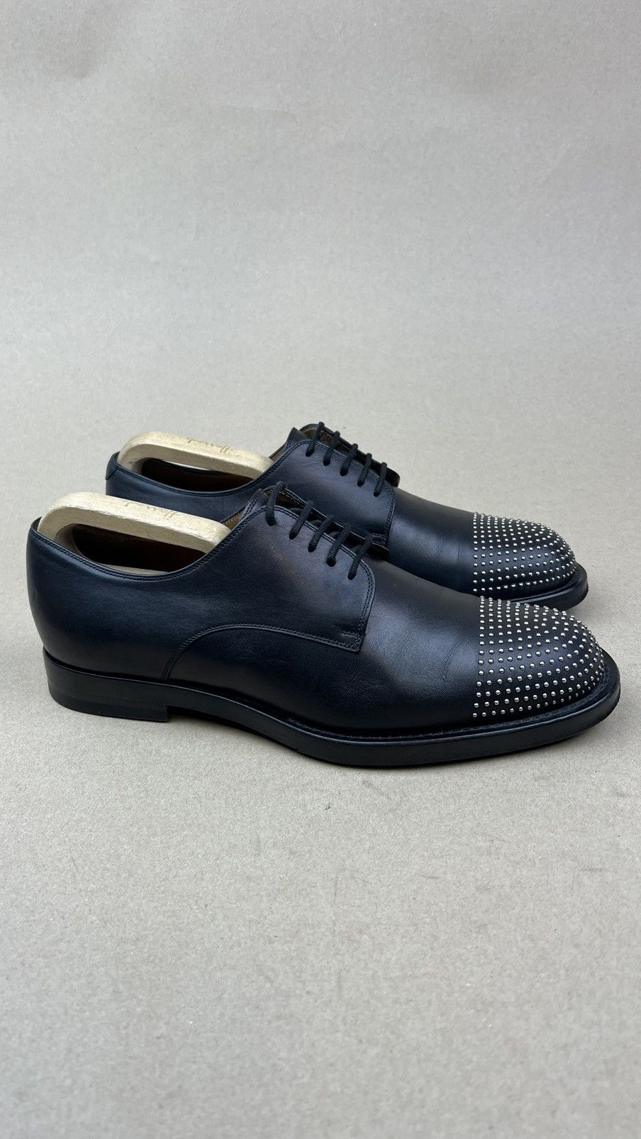 Gucci GUCCI Derby Leather Shoes Cirano Lux Studded Black Men's Size US 8 / EU 41 - 4 Thumbnail