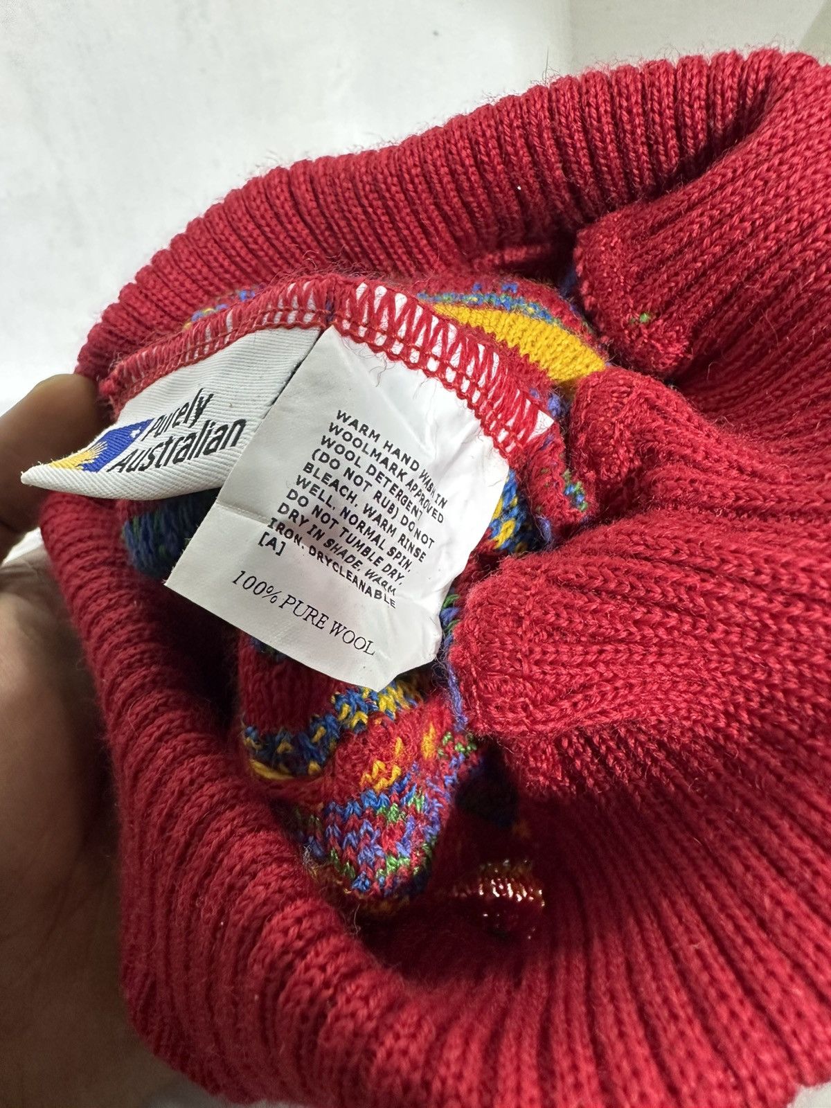 Handmade Purely Australian Coogi Style Multicolour Beanie Hats Size ONE SIZE - 9 Thumbnail