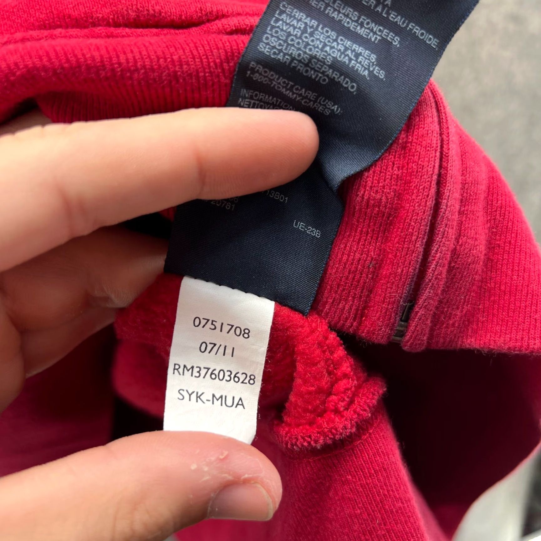Tommy Hilfiger Tommy Hilfiger Jacket Womens XL Red Full Zip Hooded Fleece Zipper Winter Spring Fall Casual Travel Workwear Size XL / US 12-14 / IT 48-50 - 4 Thumbnail