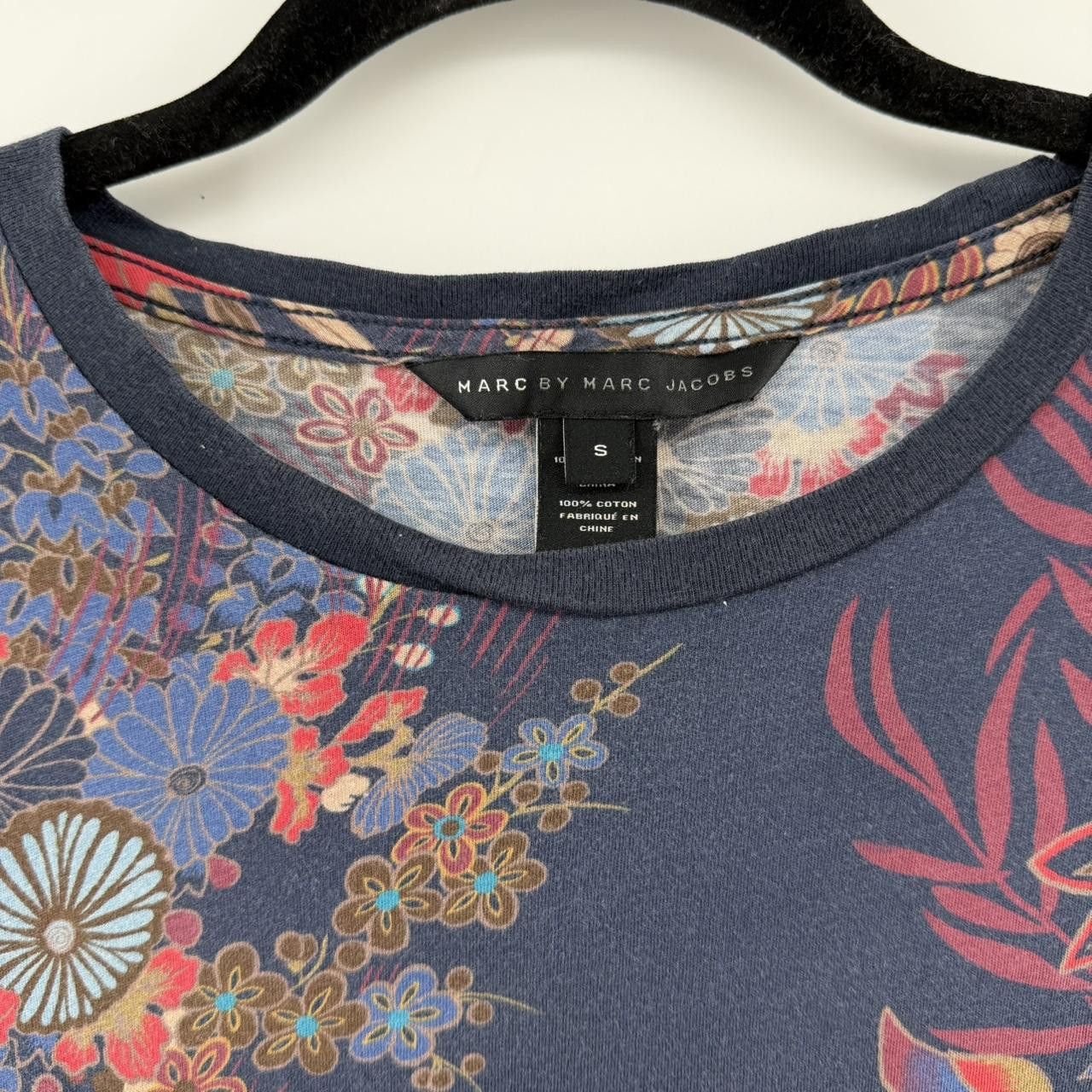 Marc by Marc Jacobs Marc by Marc Jacobs Men's S Floral Print T-Shirt Dark Navy Size US S / EU 44-46 / 1 - 3 Thumbnail