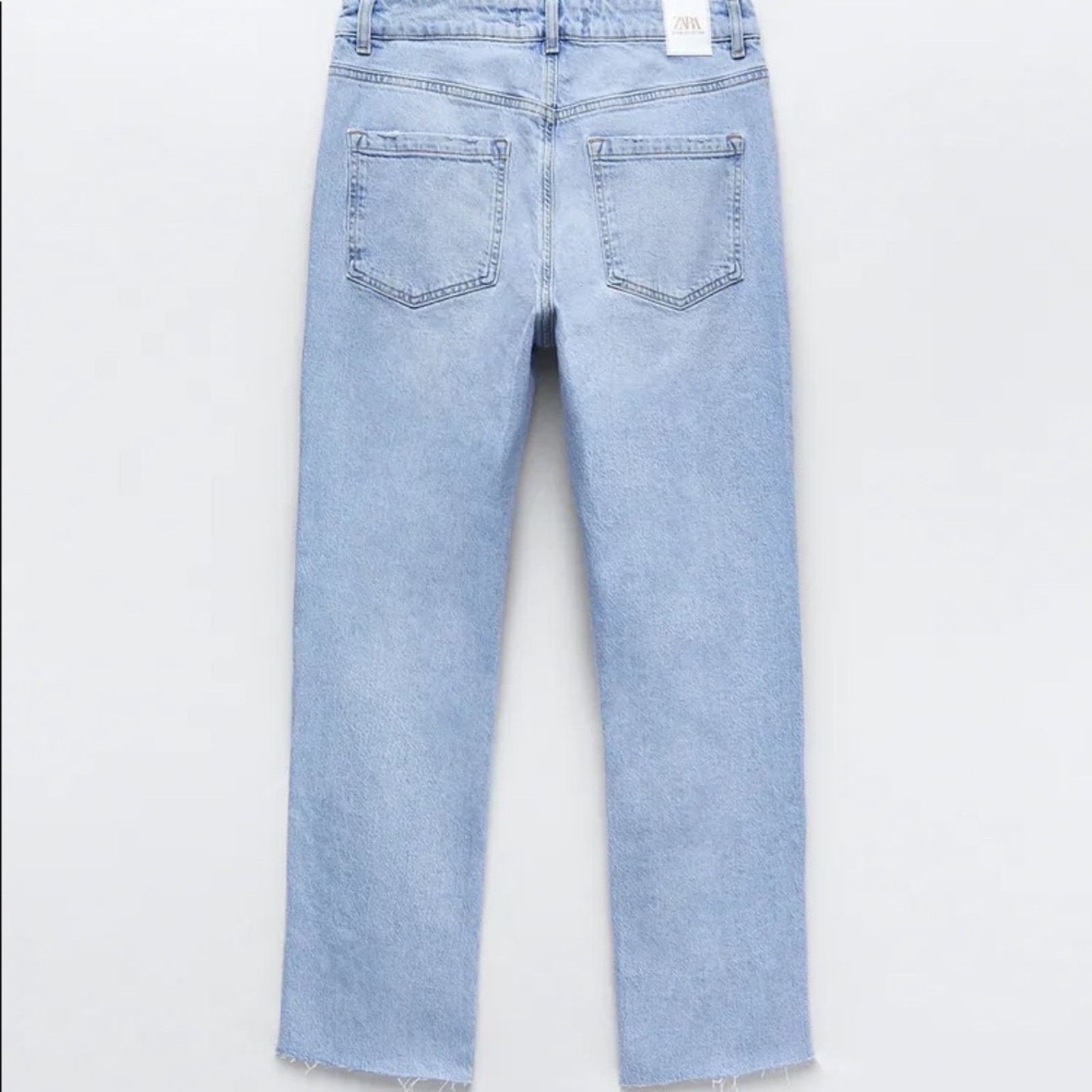 Zara ZARA SLIM FIT HIGH RISE JEANS LIGHT BLUE Size 26" / US 2 / IT 38 - 11 Thumbnail