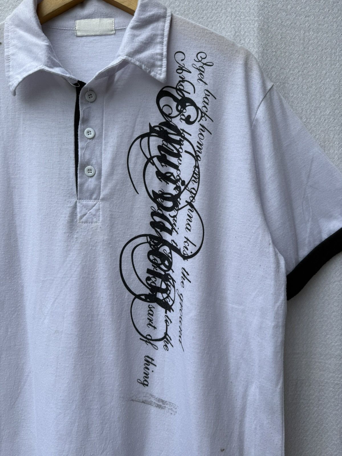 Japanese Brand Roiwhq japanese poem polo button shirt Size US L / EU 52-54 / 3 - 4 Thumbnail