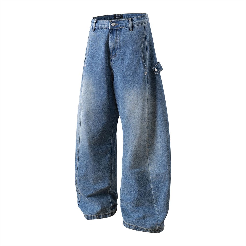 Japanese Brand × Vintage Men's workwear high street washed distressed scimitar jeans Size US 32 / EU 48 - 2 Thumbnail