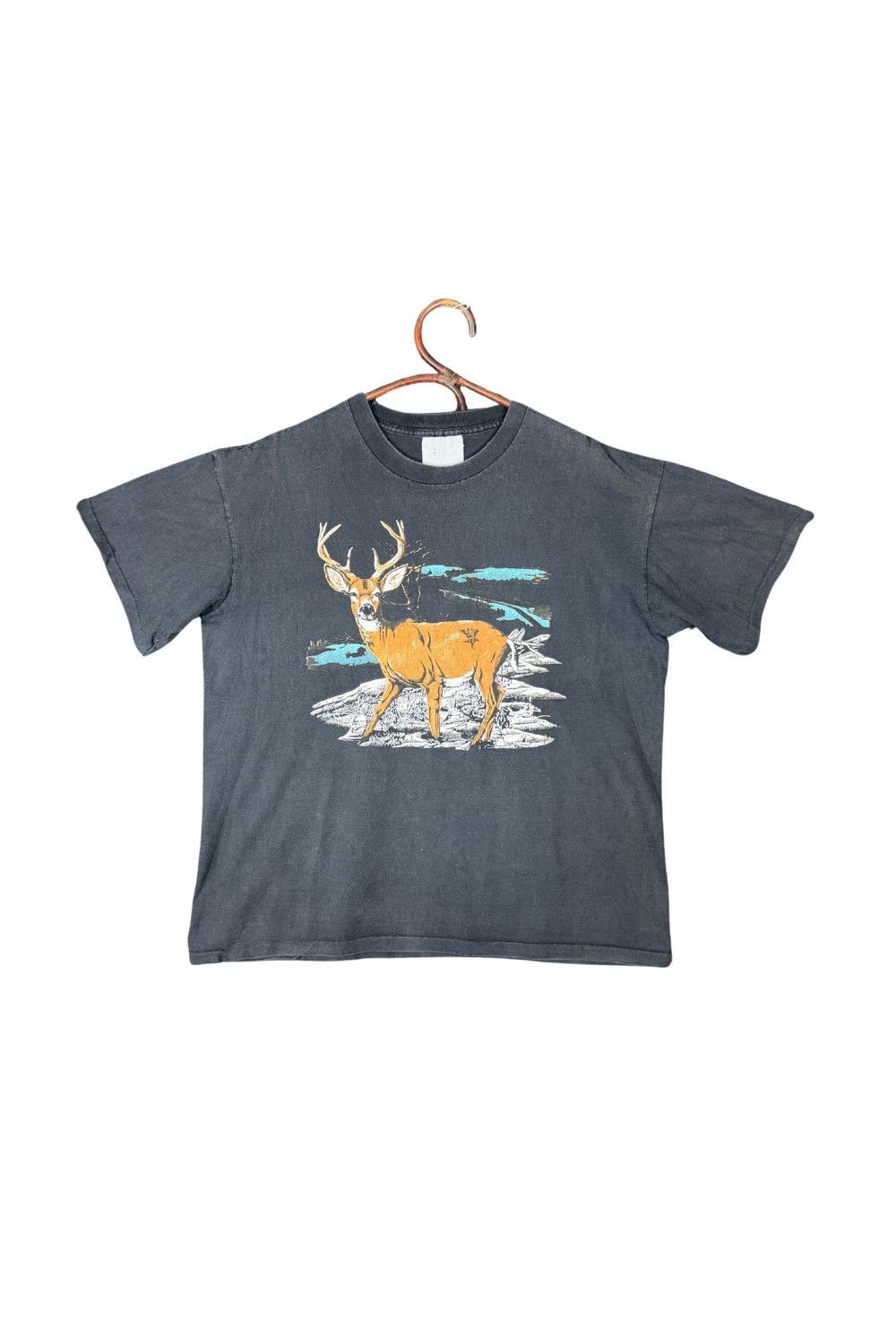 Vintage Vintage 90s Deer Wildlife Graphic T-Shirt USA Single Stitch Size US L / EU 52-54 / 3 - 1 Thumbnail