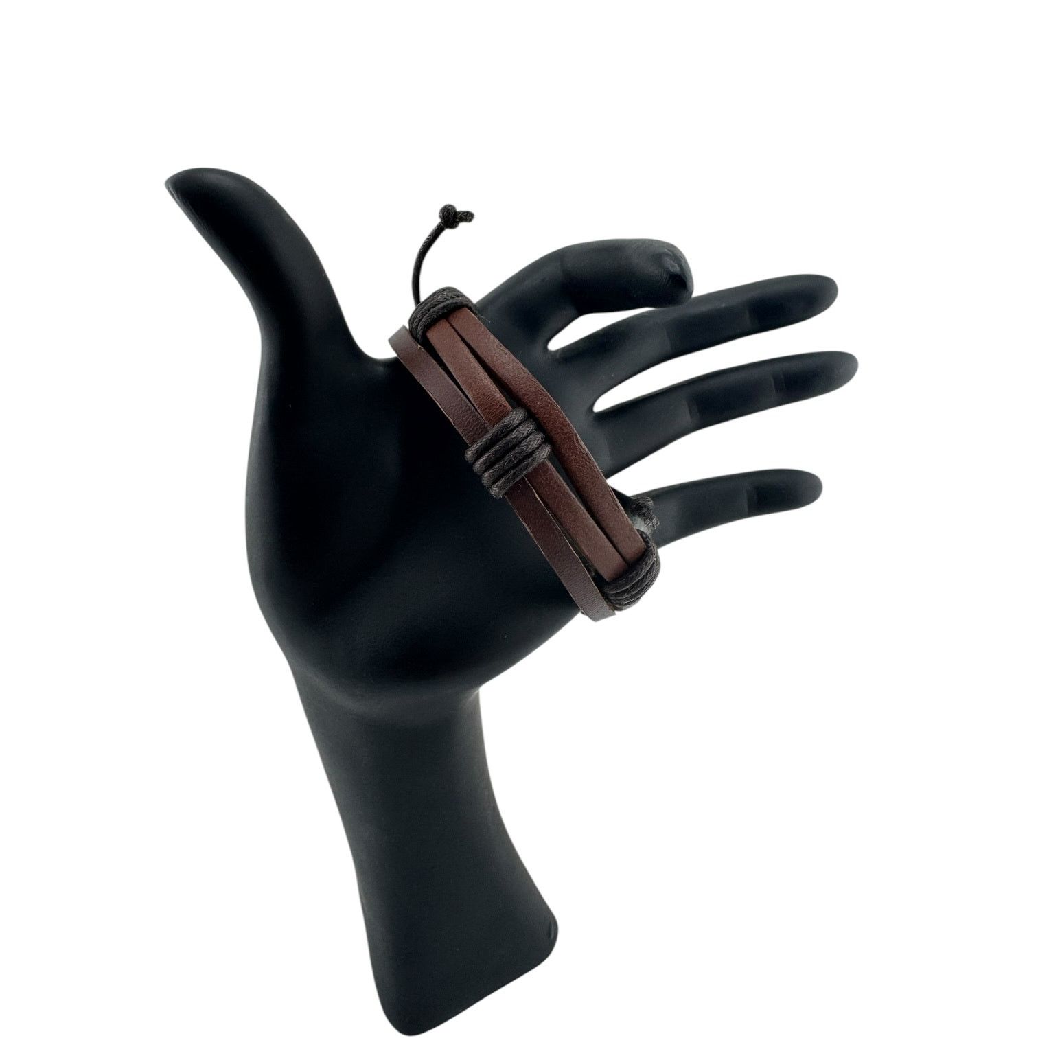 Other Feral Braided Leather Cuff: Adjustable Anarchy for Any Wrist Size ONE SIZE - 3 Thumbnail