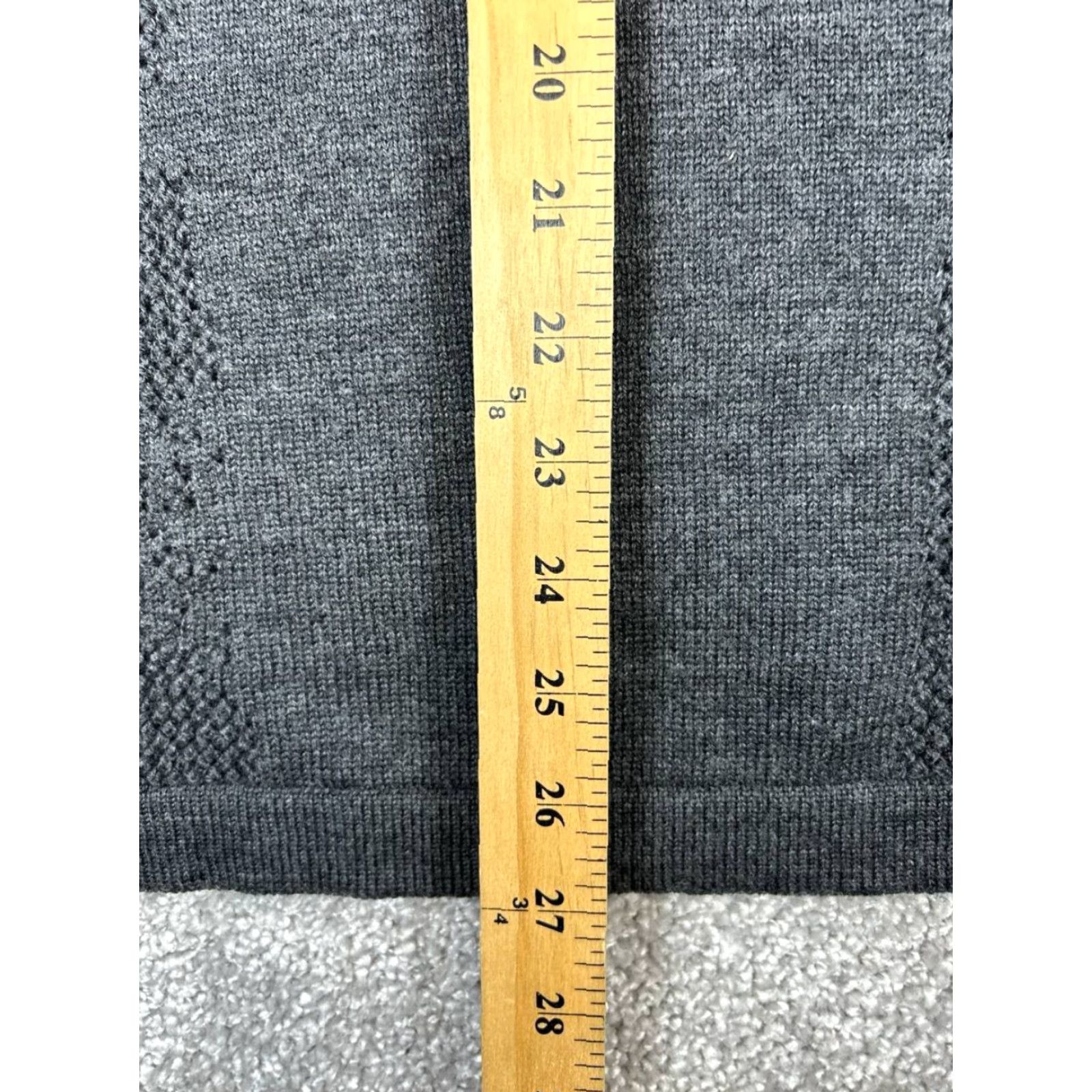 Barbour Barbour Womens Sweater Shirt Crew Neck Long Sleeve Gray Wool Knit Henley 14 Regular Size XL / US 12-14 / IT 48-50 - 8 Thumbnail