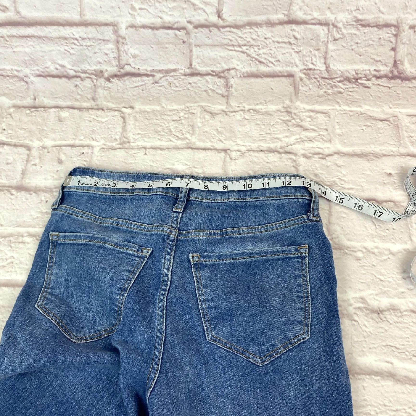 Old Navy Old Navy Jeans 4 Womens Blue High Rise Rockstar Super Skinny Stretch Denim Size 27" / US 4 / IT 40 - 7 Thumbnail