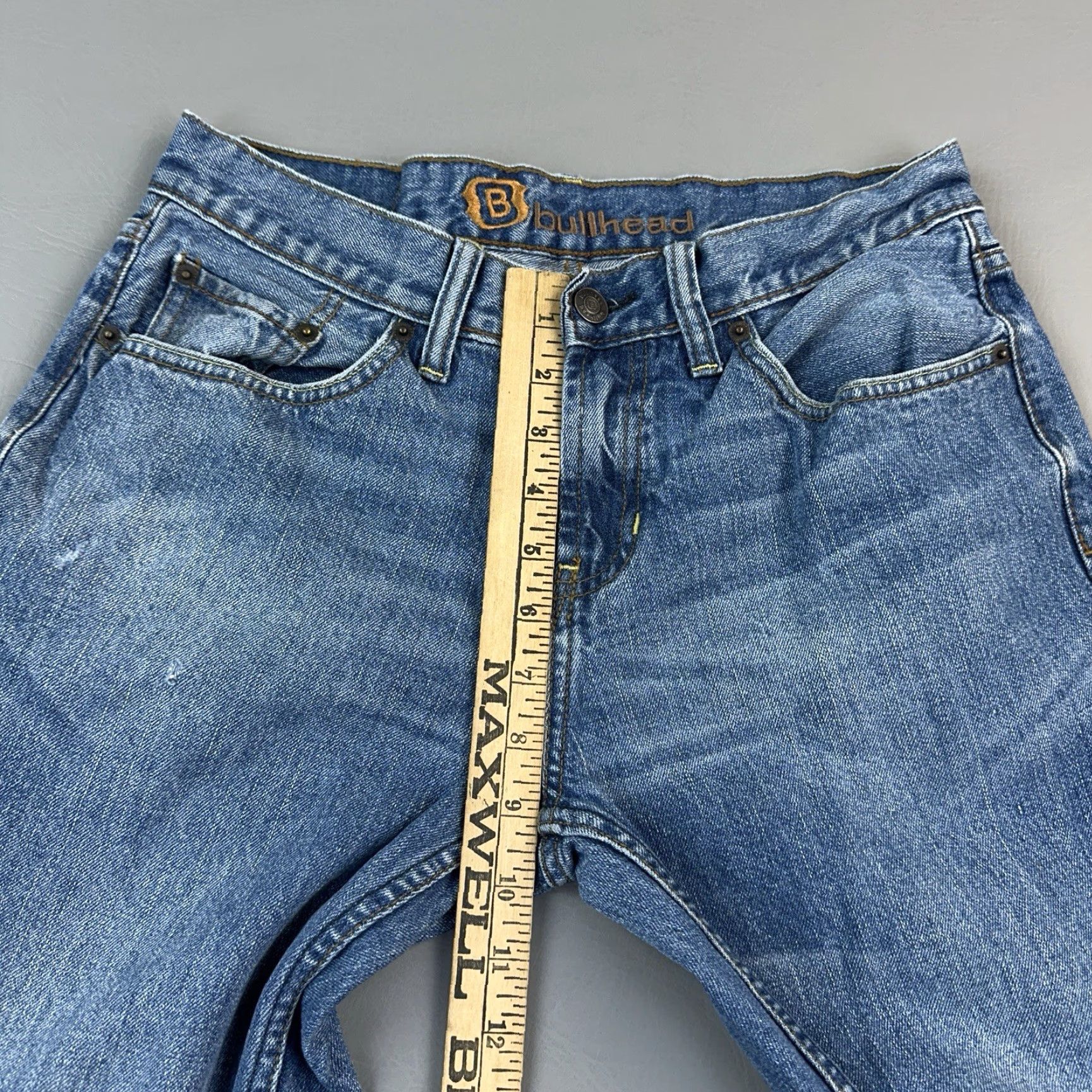 Denime VINTAGE Bullhead Jeans Mens 29x30 29x29 Medium Wash Denim Straight Skate Y2K Size US 29 - 7 Thumbnail