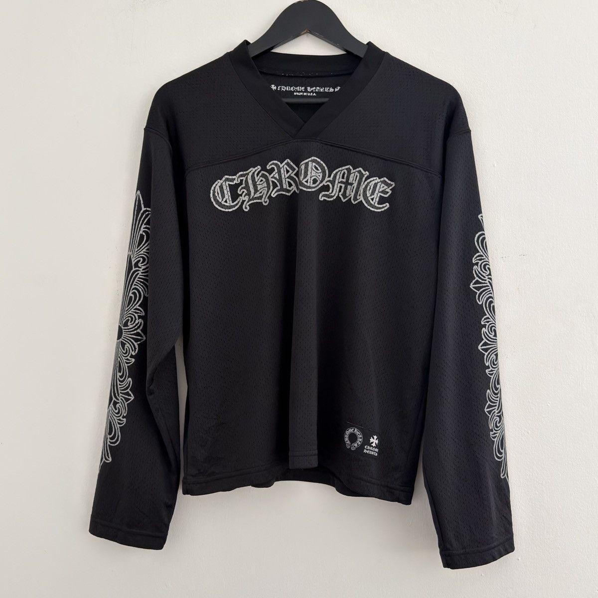 Chrome Hearts Chrome Hearts Black Mesh Warm Up Long Sleeve Jersey
