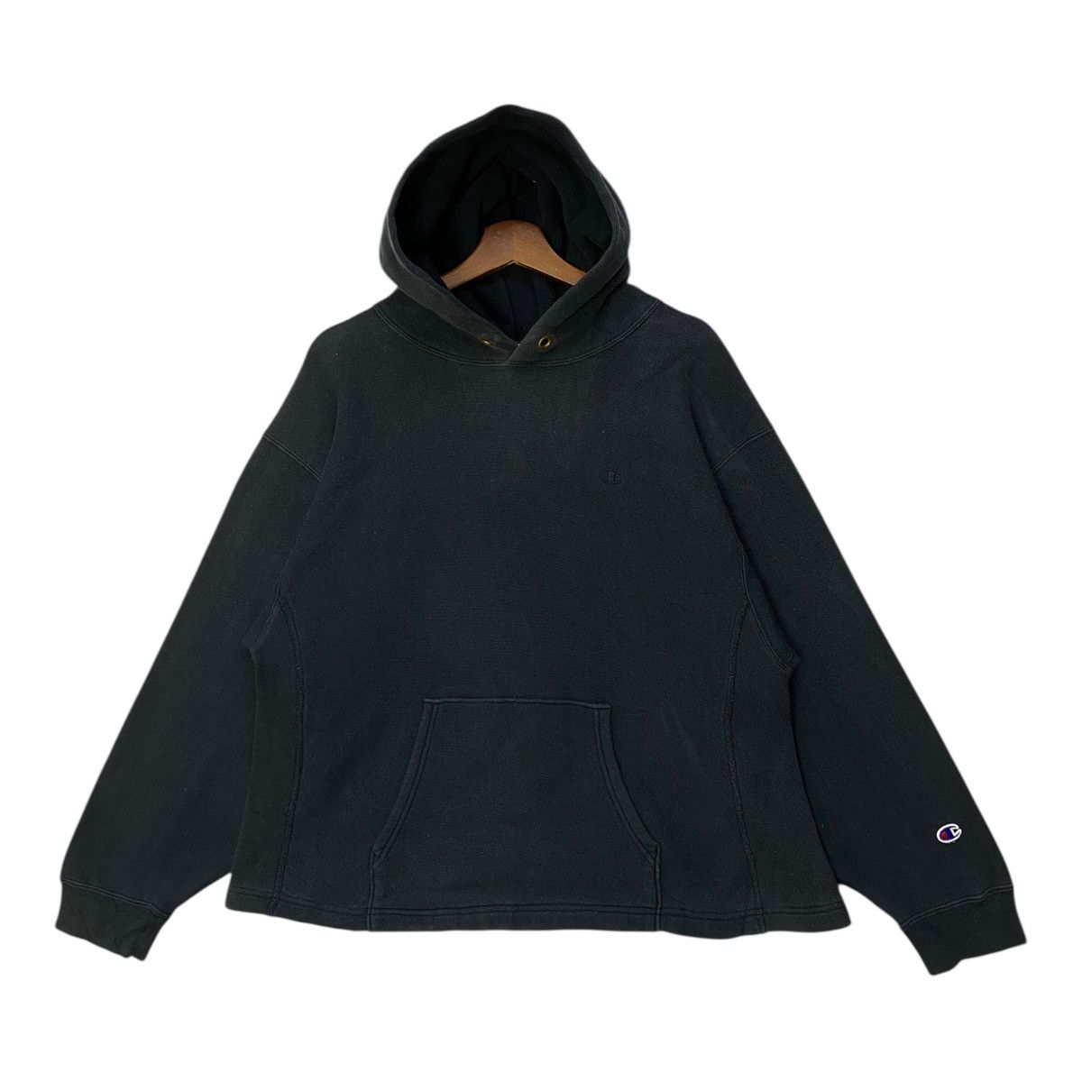 Champion Reverse Weave Warmup Hoodie Sun Faded Jumper Size M