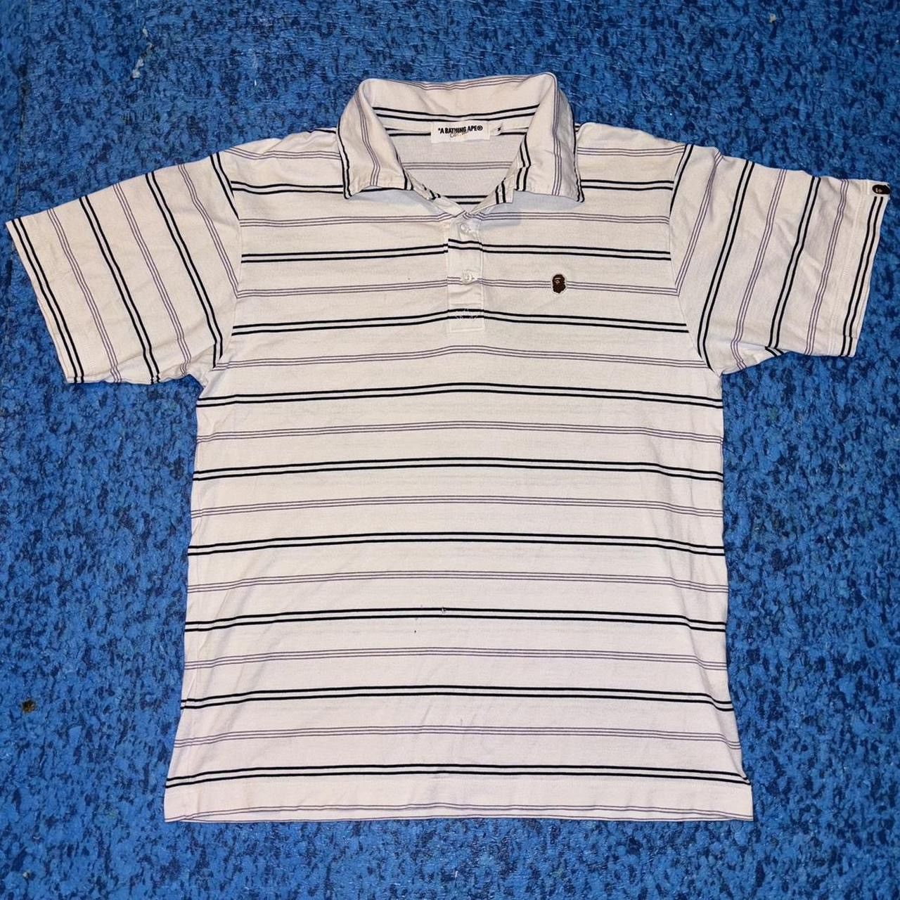 Bape One Point Striped Polo Size US M / EU 48-50 / 2 - 2 Thumbnail